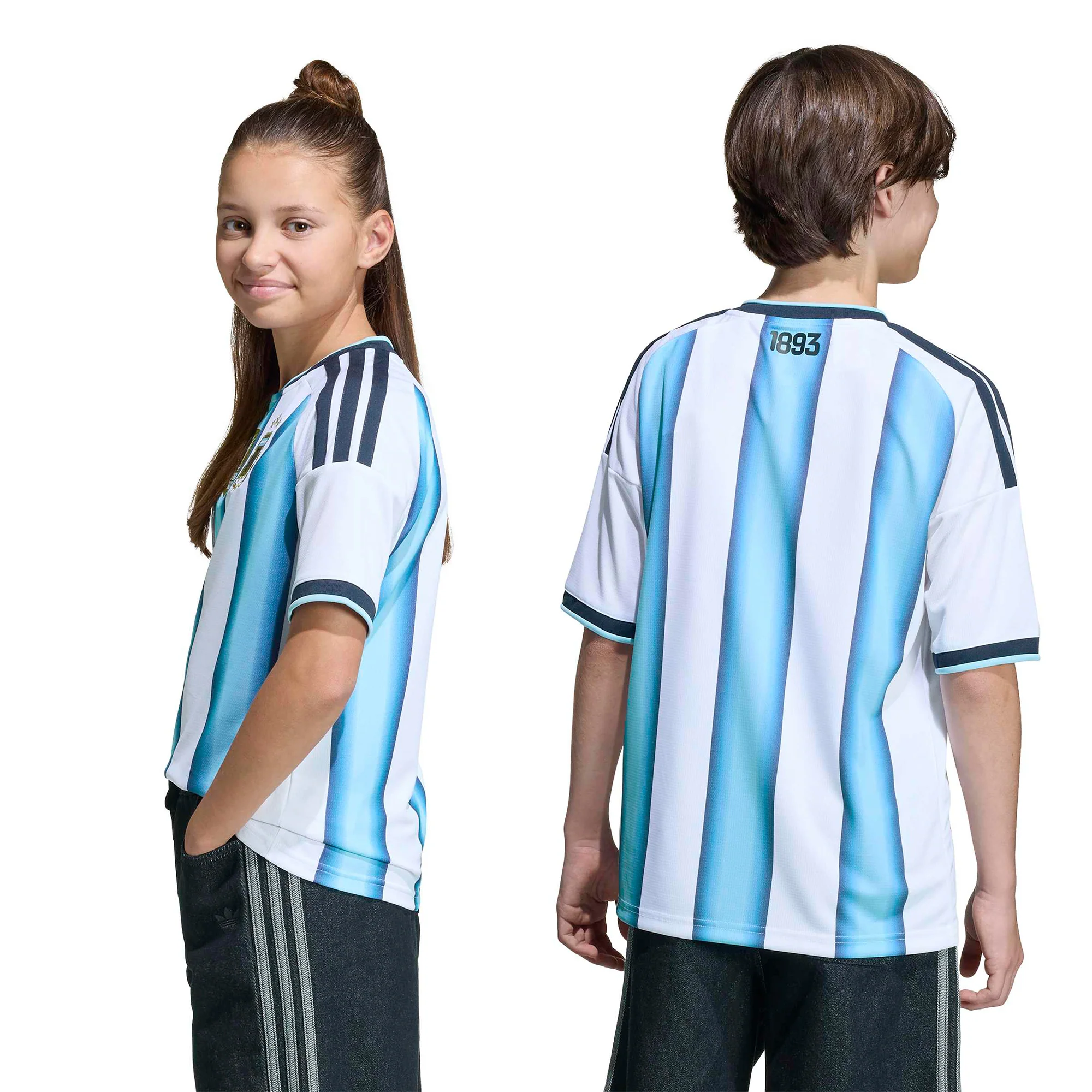 Argentina 26 Home Football Shirt Jnr - Image 2