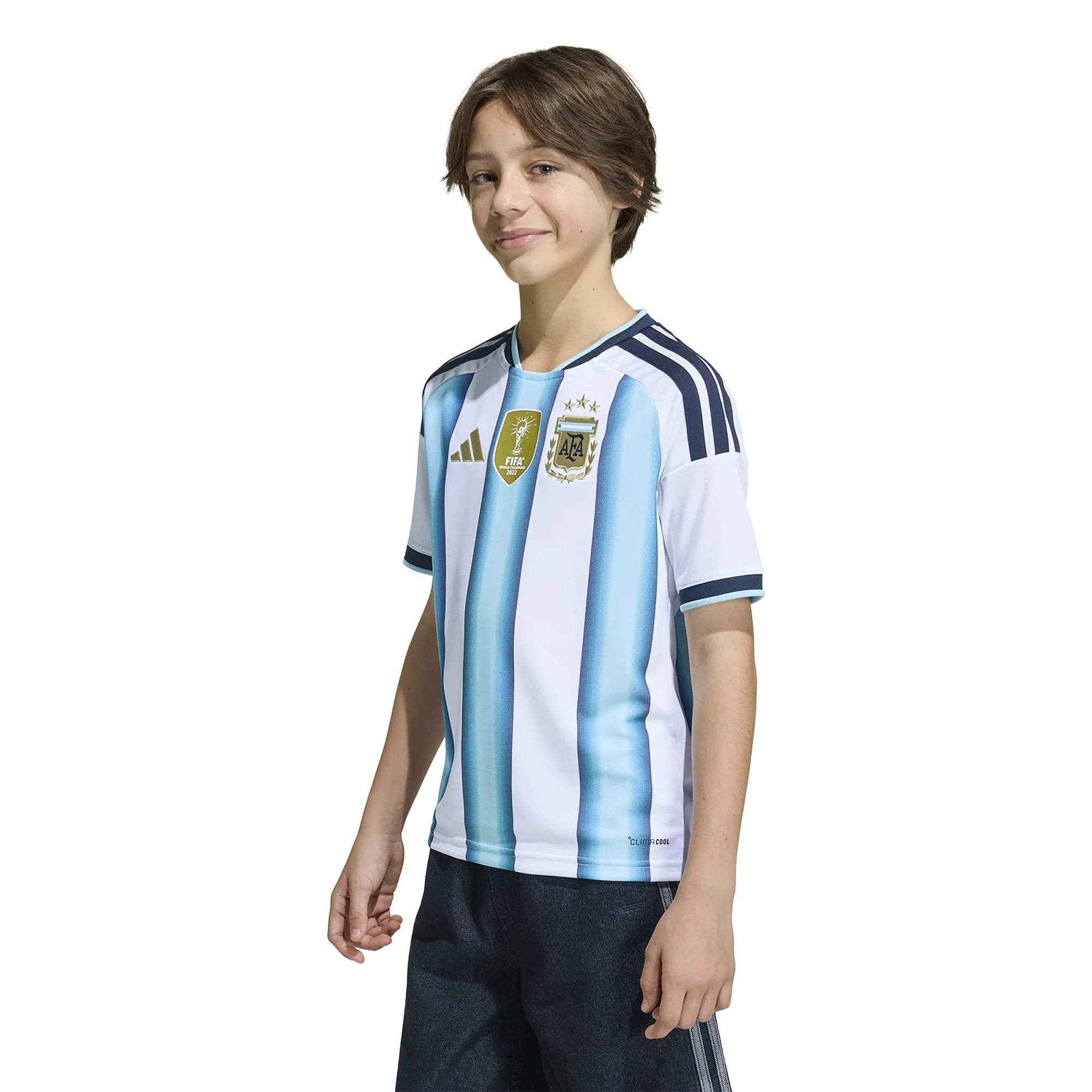 Argentina 26 Home Football Shirt Jnr - Image 3