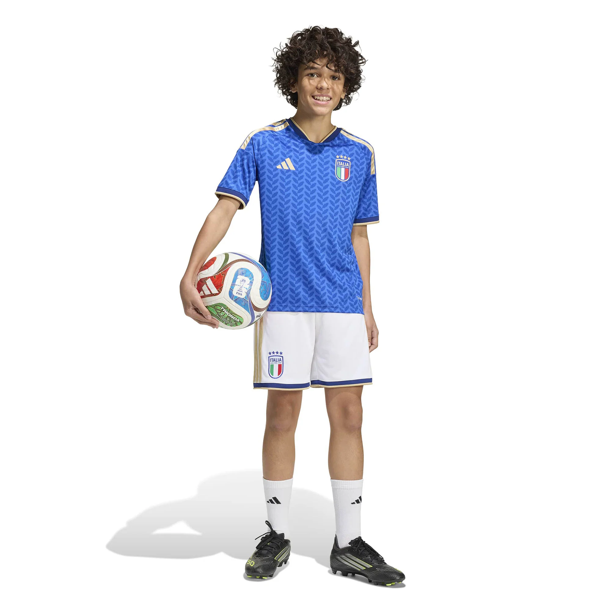 Italy 26 Home Football Football Shorts Jnr - Image 3