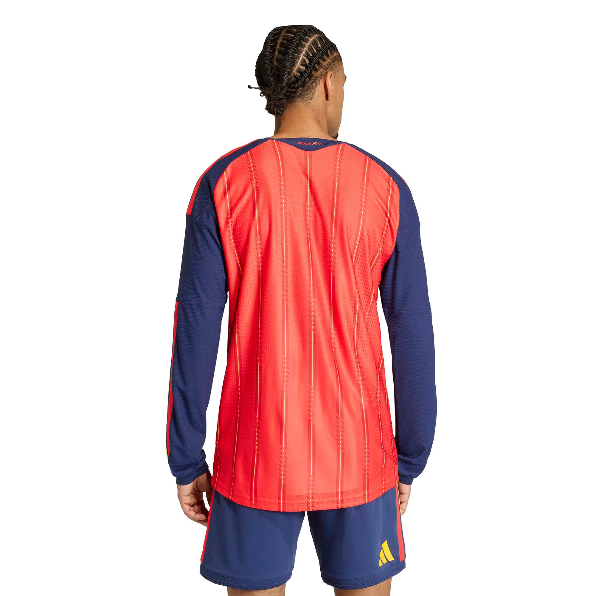 Spain 26 Home Long Sleeve Authentic Football Shirt - Image 2