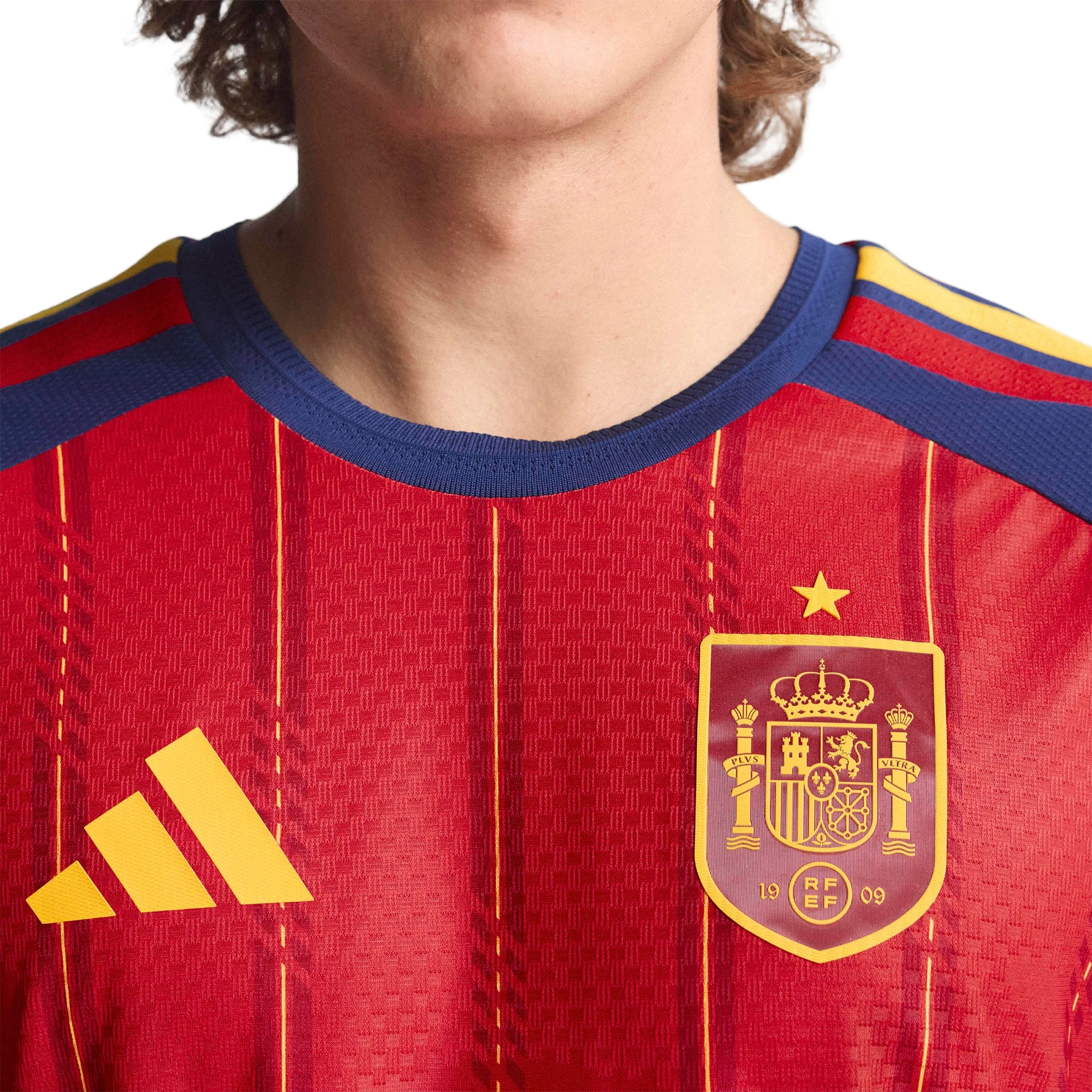 Spain 26 Home Long Sleeve Authentic Football Shirt - Image 8