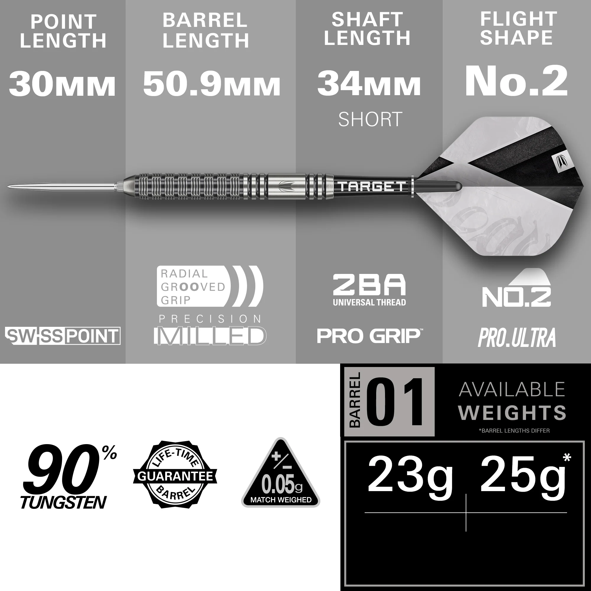 Beau Greaves G1 90% Tungsten - Swiss Point Steel Tip Darts - Image 4