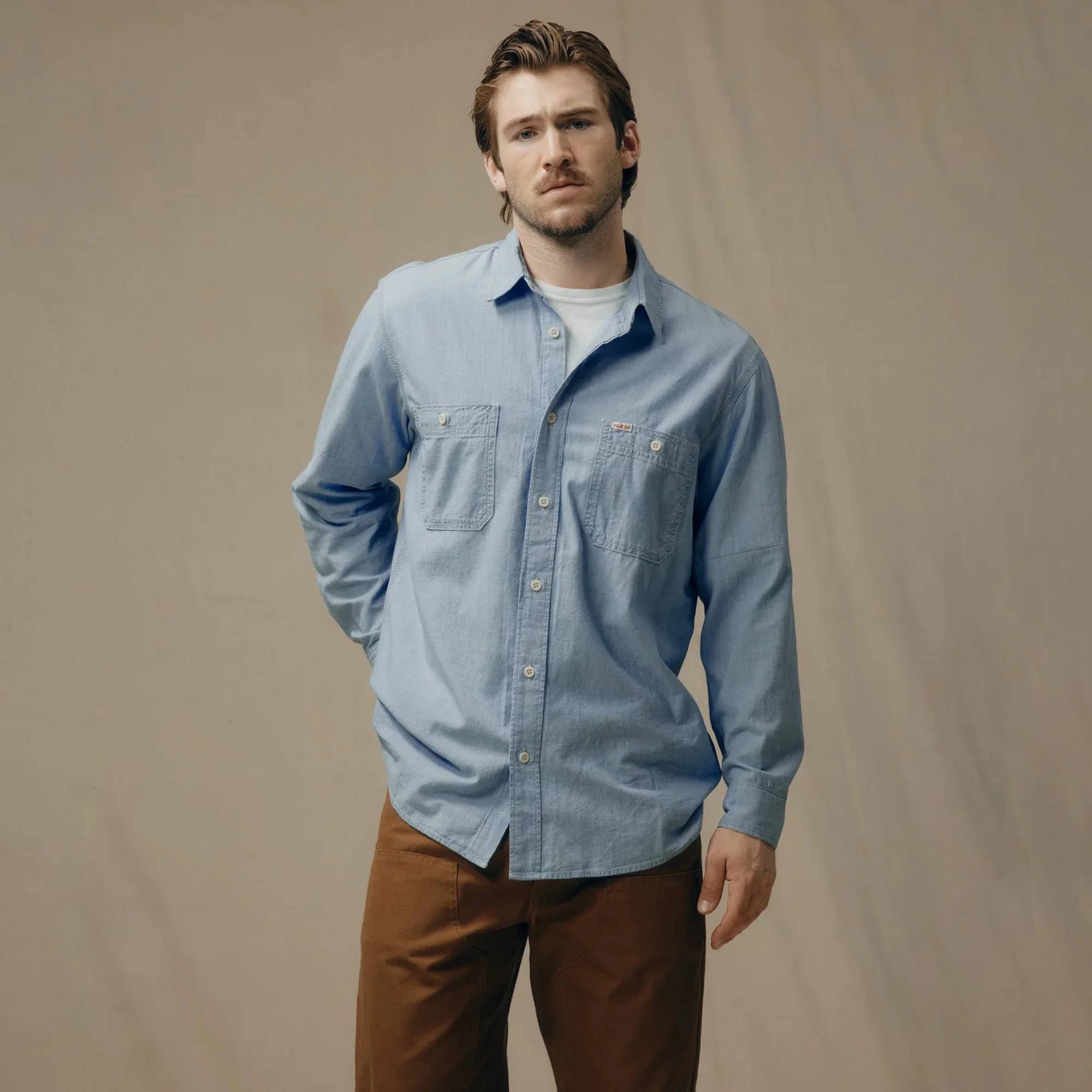 Chambray CPO Cotton Shirt