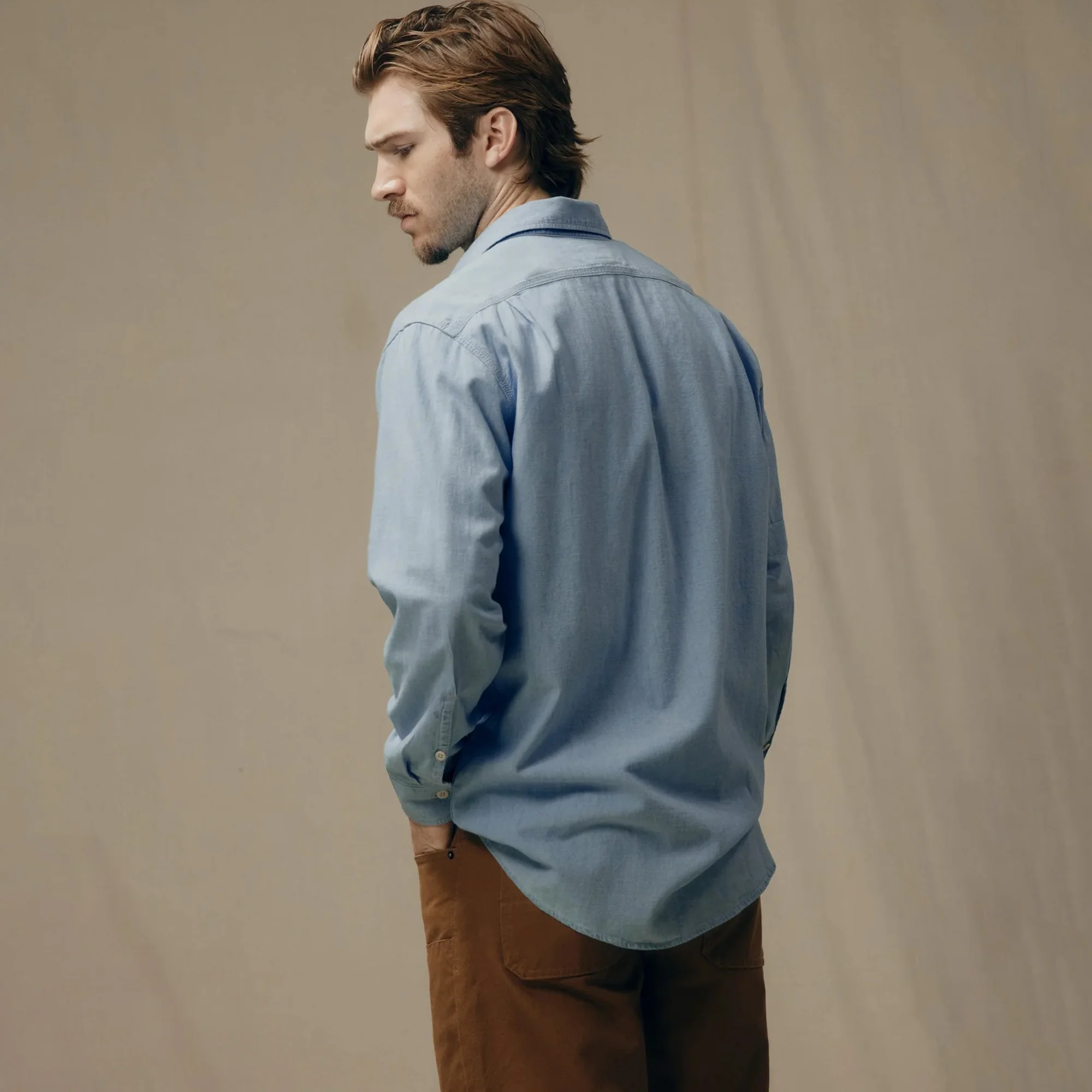 Chambray CPO Cotton Shirt - Image 2