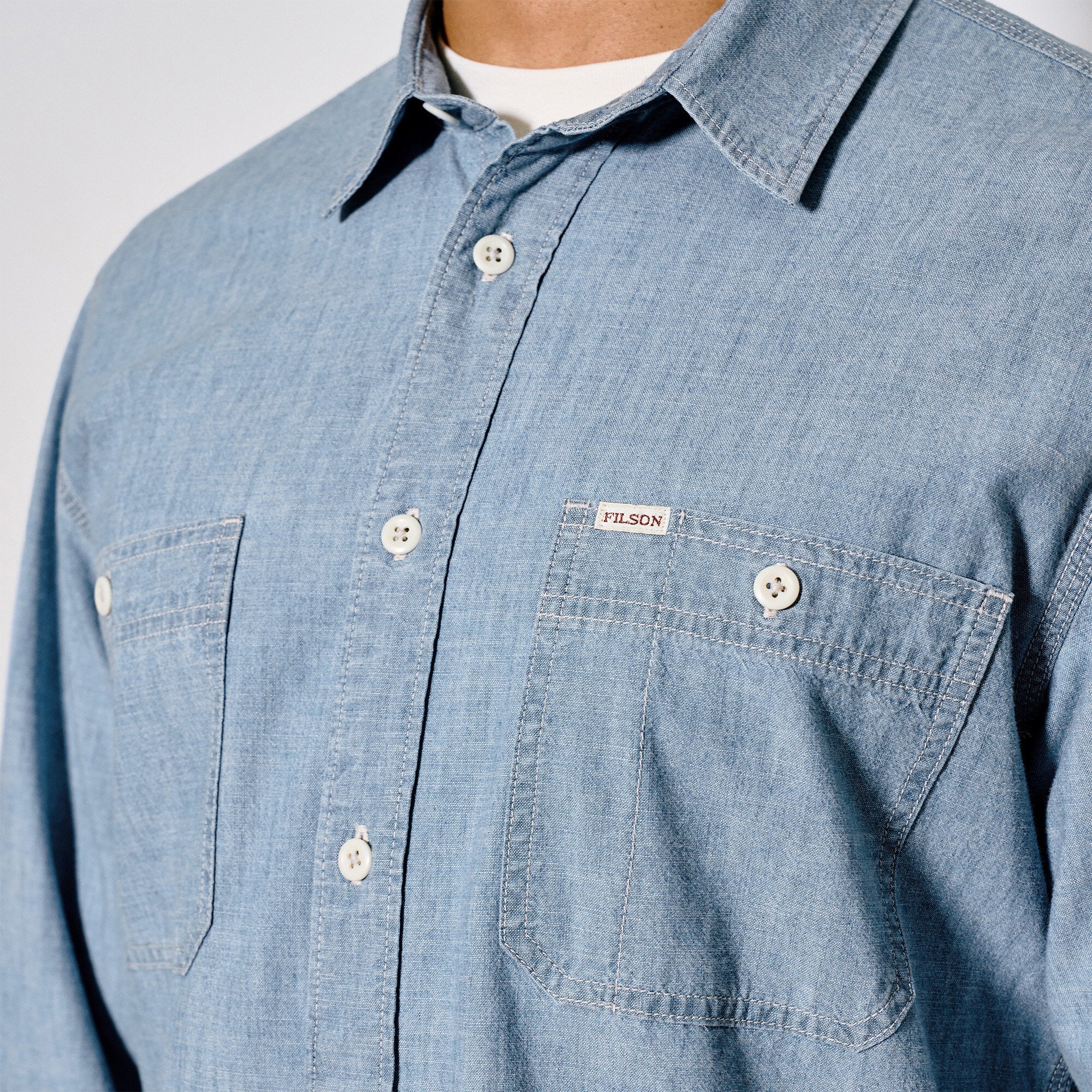 Chambray CPO Cotton Shirt - Image 4