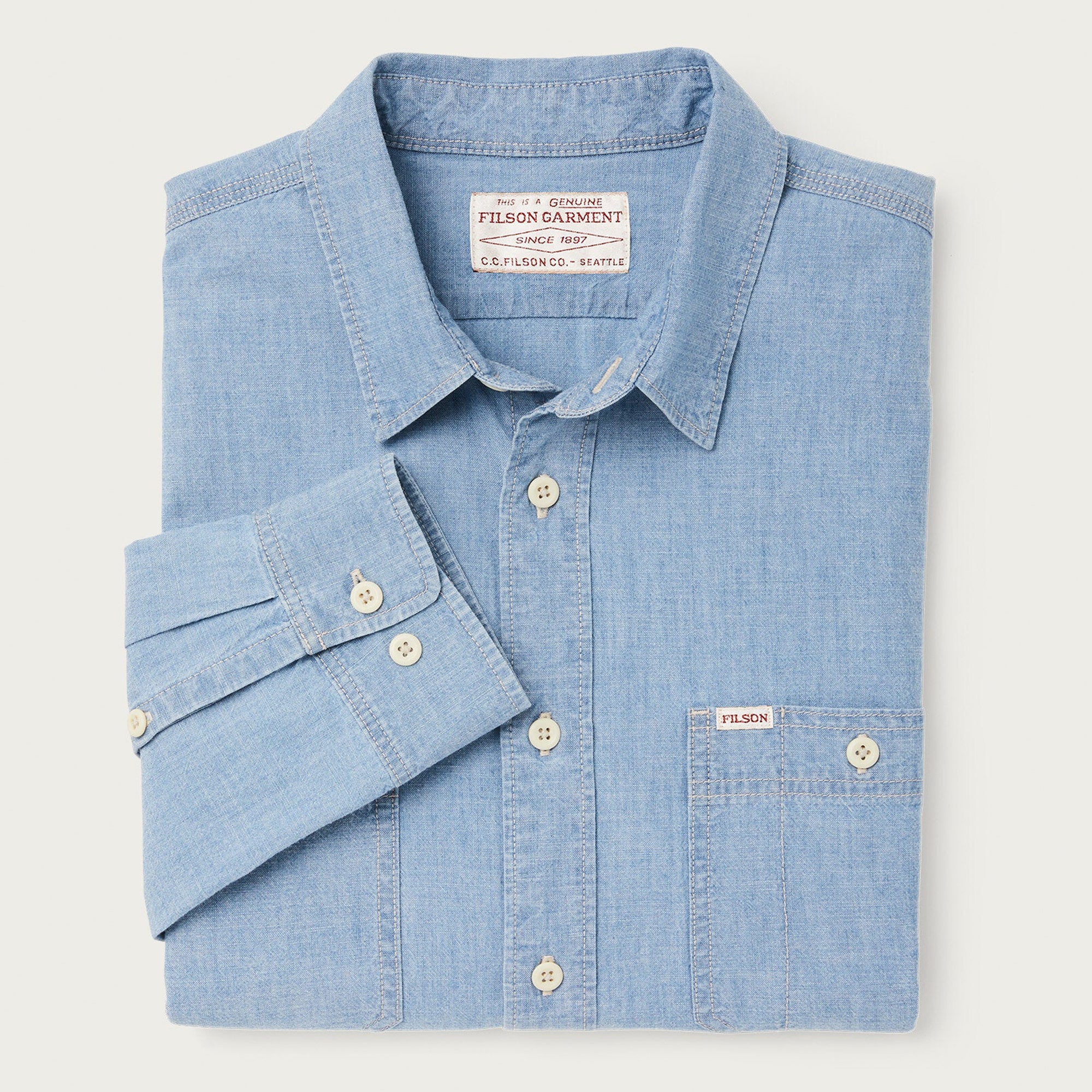 Chambray CPO Cotton Shirt - Image 5