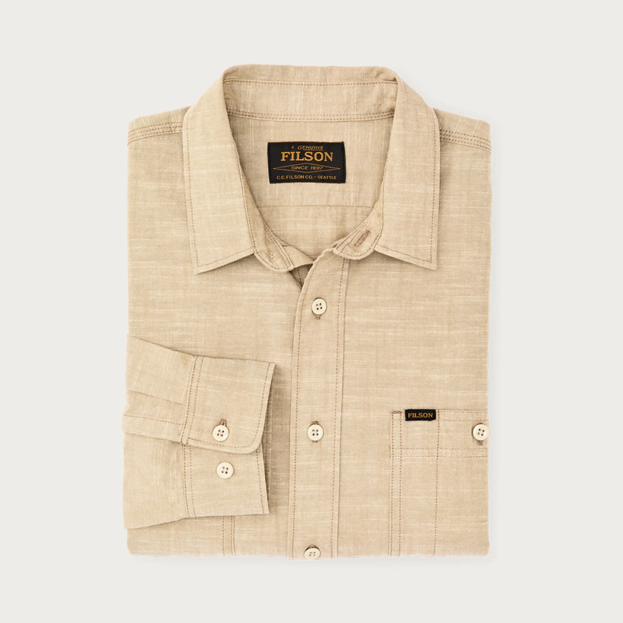 Chambray CPO Cotton Shirt - Image 5