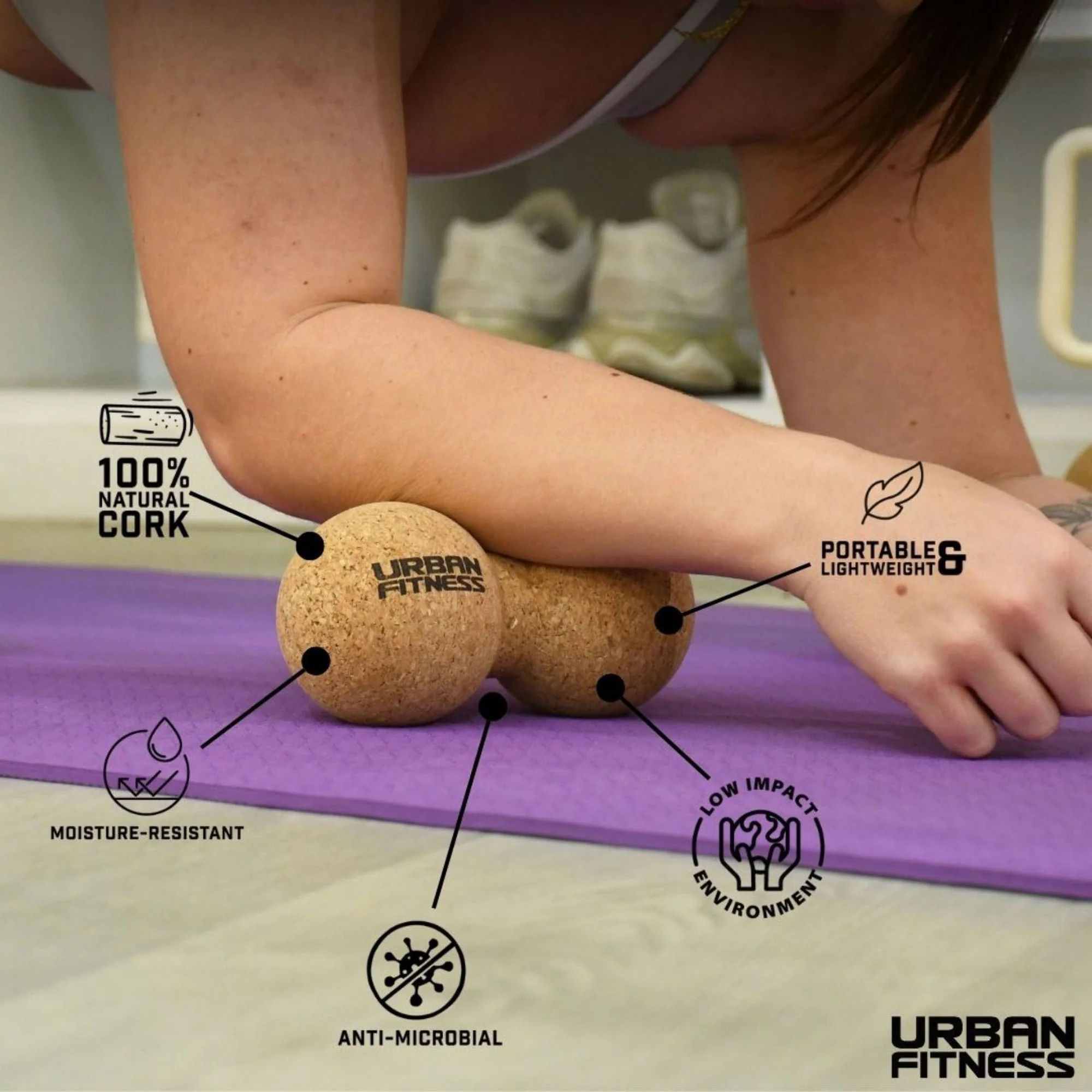 Cork Peanut Massage Ball (8x16cm) - Image 7