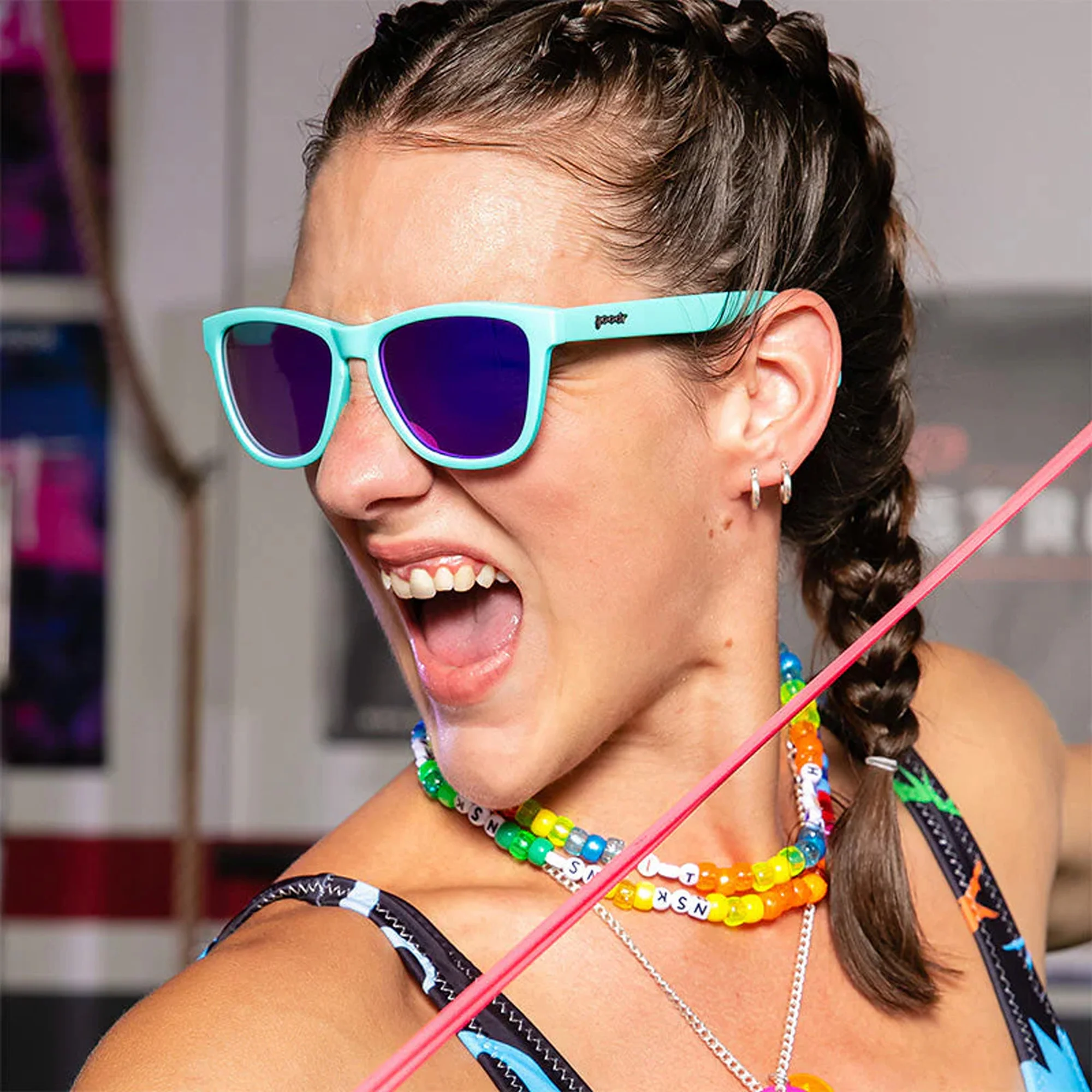 Electric Dinotopia Carnival Sunglasses - Image 2