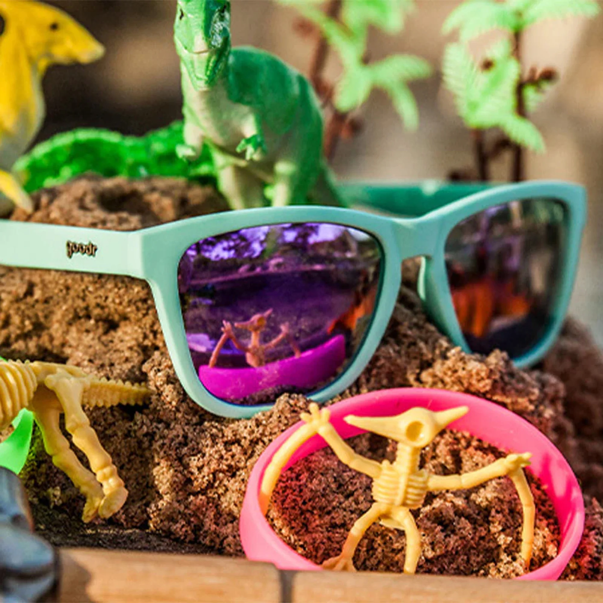 Electric Dinotopia Carnival Sunglasses - Image 4