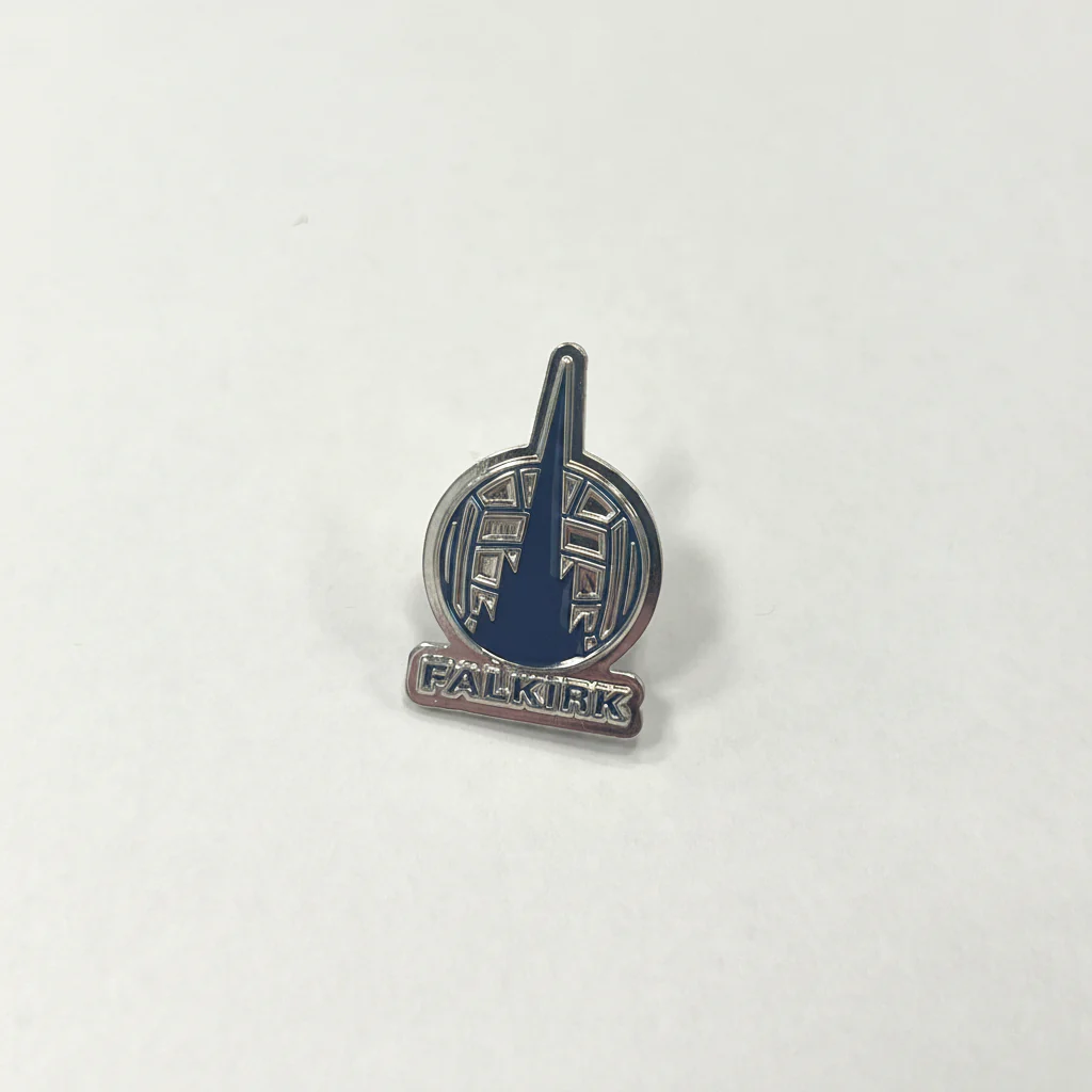 Falkirk Crest Pin Badge (Navy/Silver)