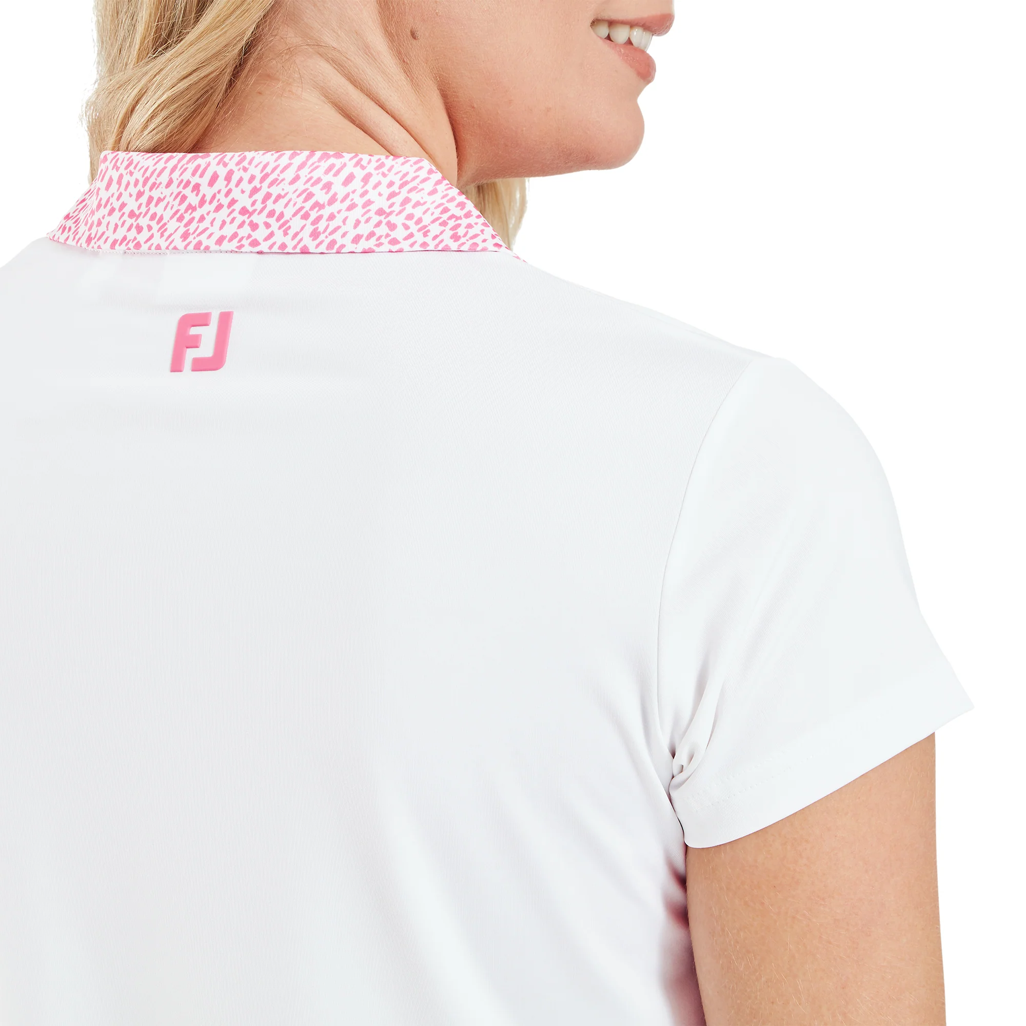 Cap Sleeve Print Trim Lisle T-Shirt Womens - Image 3