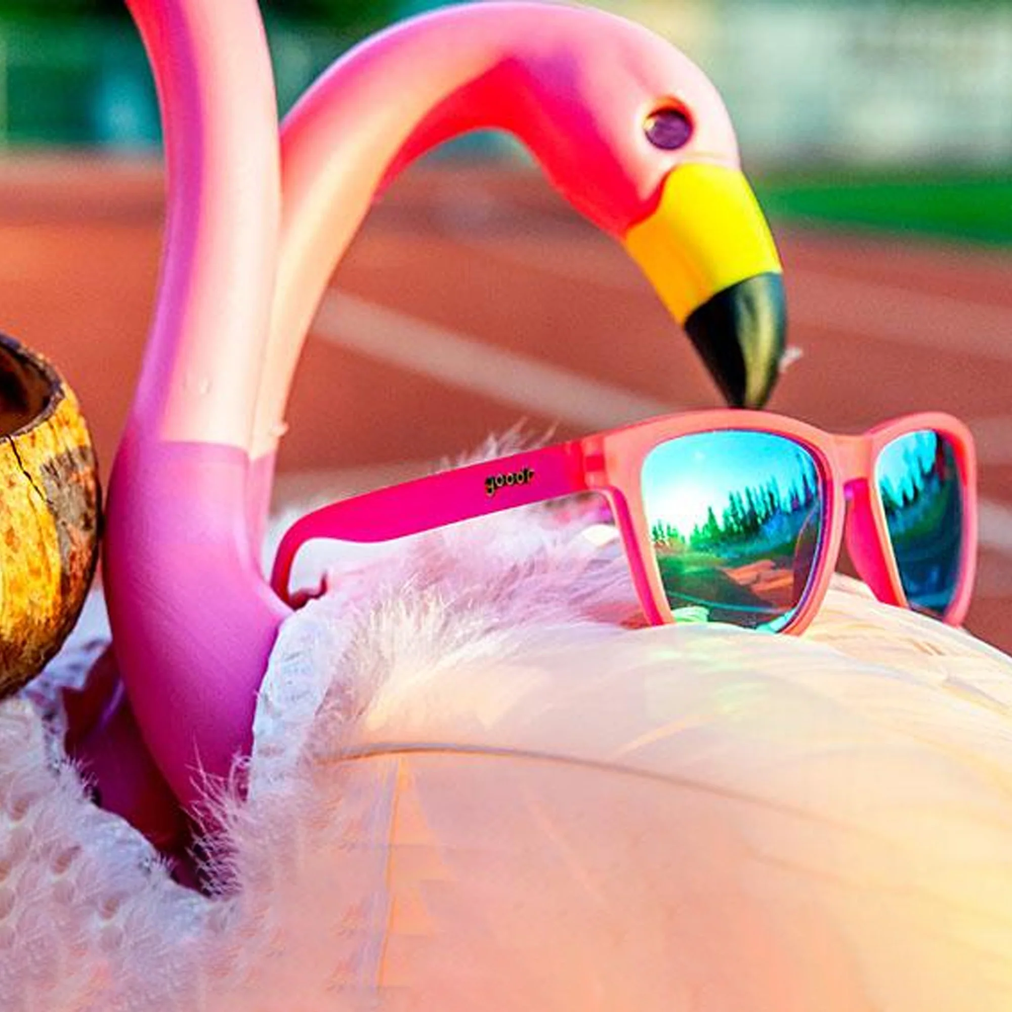 Flamingos On A Booze Cruise Sunglasses - Image 3