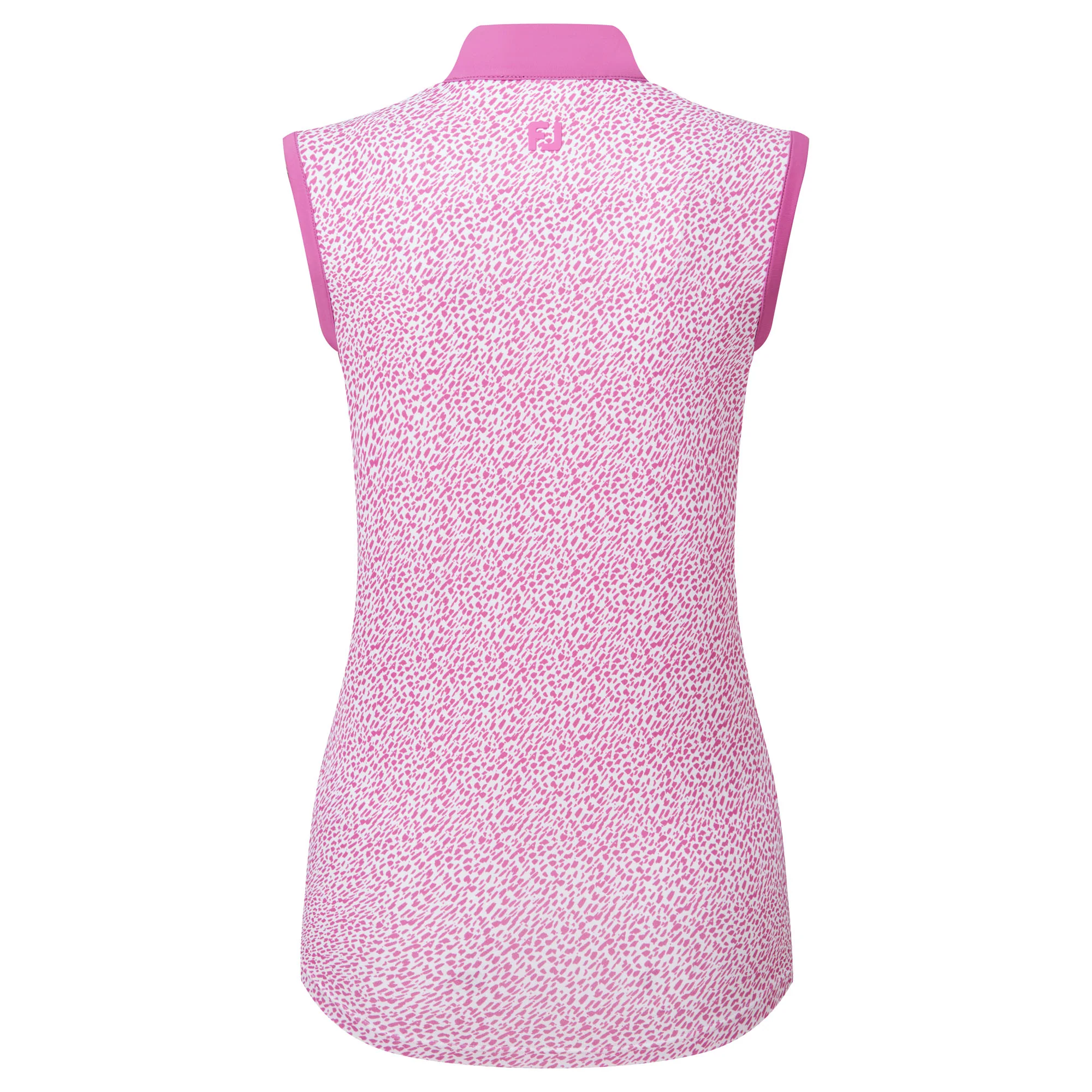 Animal Print Sleeveless Lisle Polo Shirt Womens - Image 5