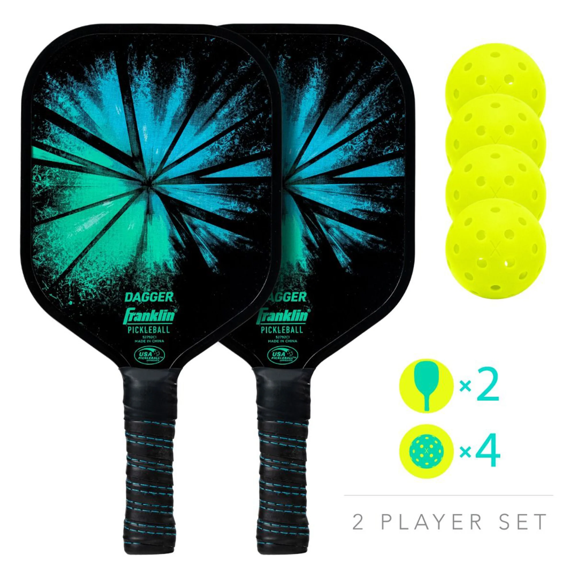 Franklin Dagger 2-Player Pickleball Paddle & Ball Set - Image 3