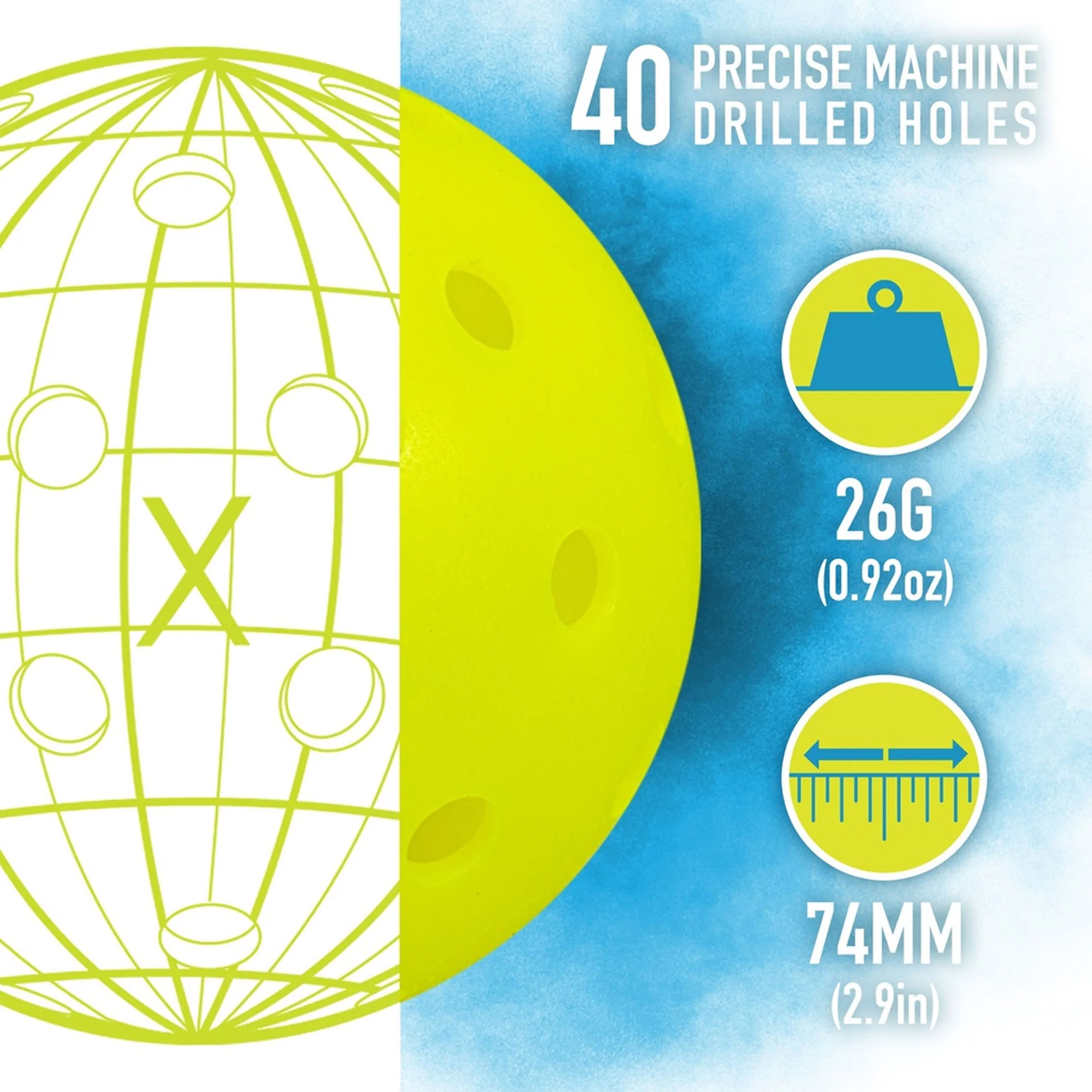 Outdoor X-40 Pickleball (12 Pack) - Image 3