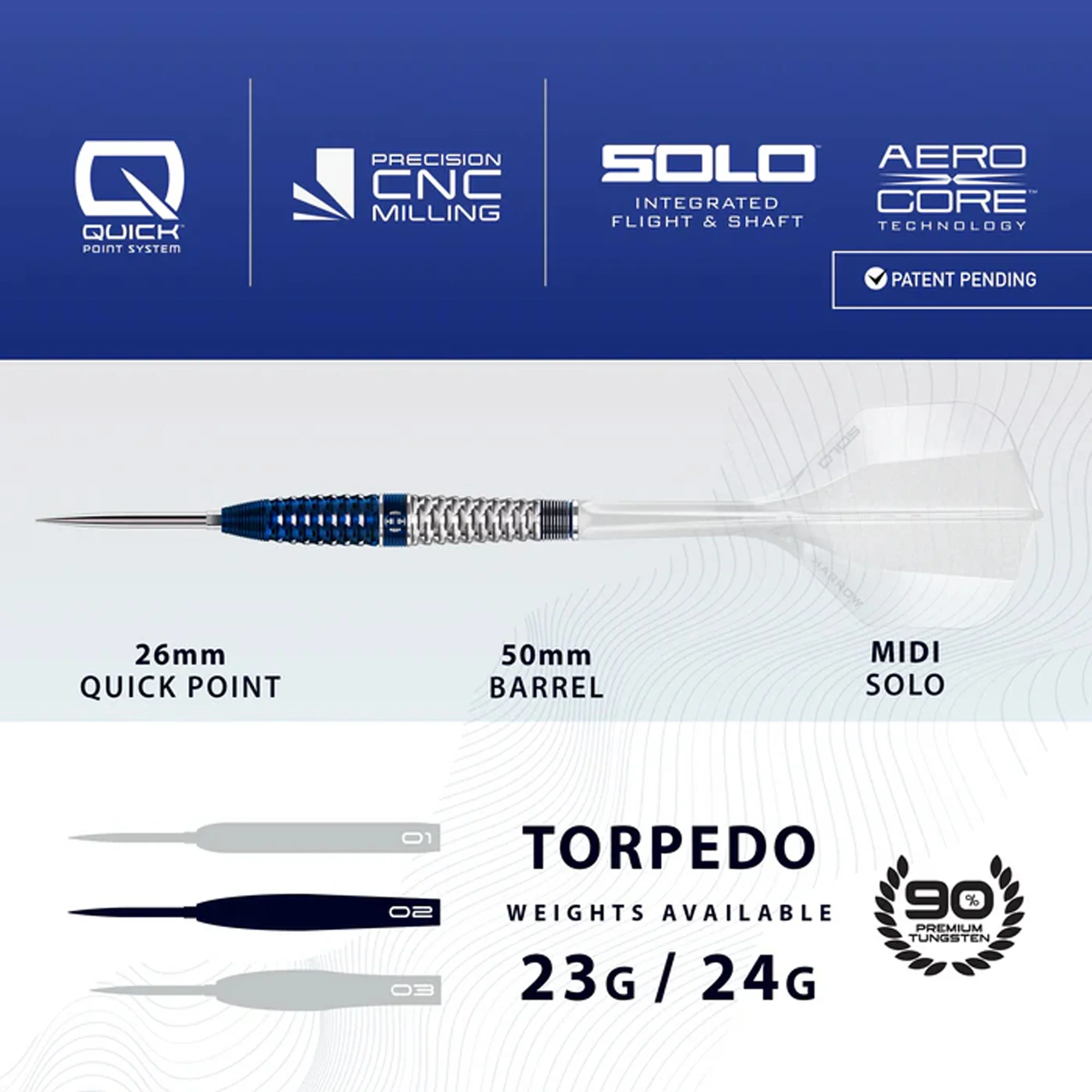 Geo 02 Torpedo 90% Quick Point Darts - Steel Tip Darts - Image 4