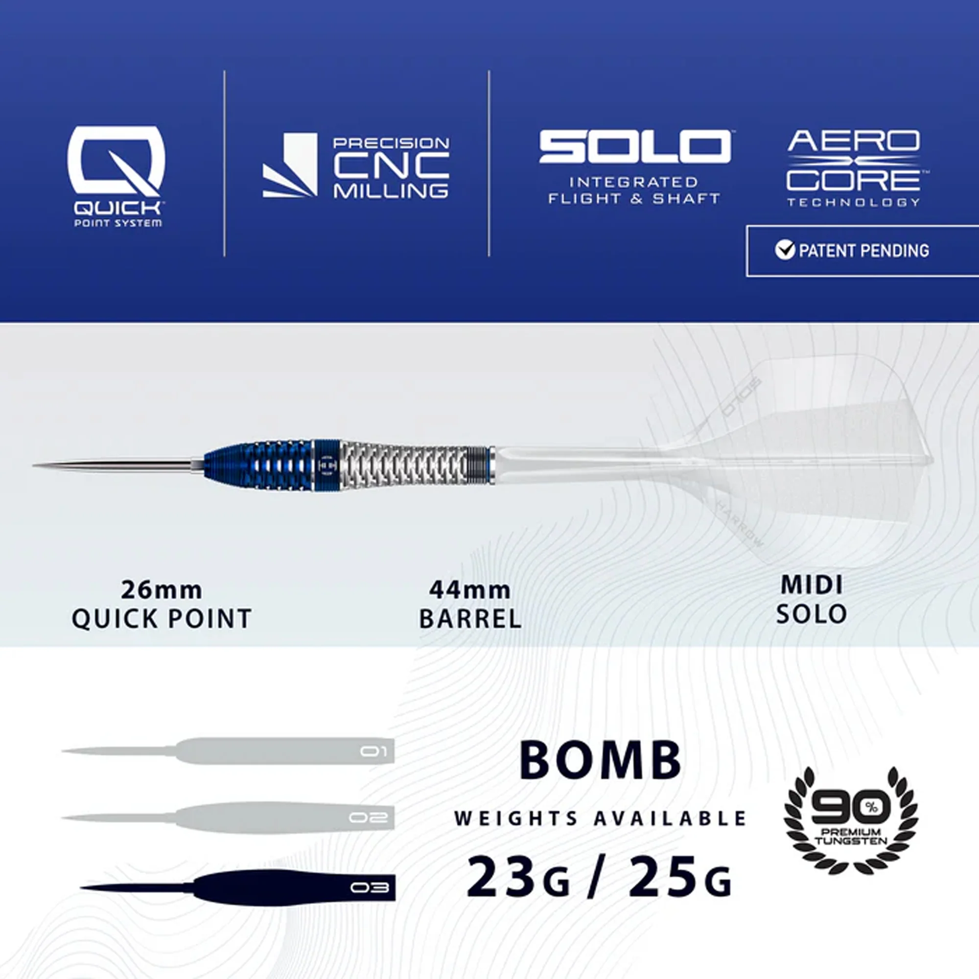 Geo 03 Bomb 90% Quick Point Darts - Steel Tip Darts - Image 4