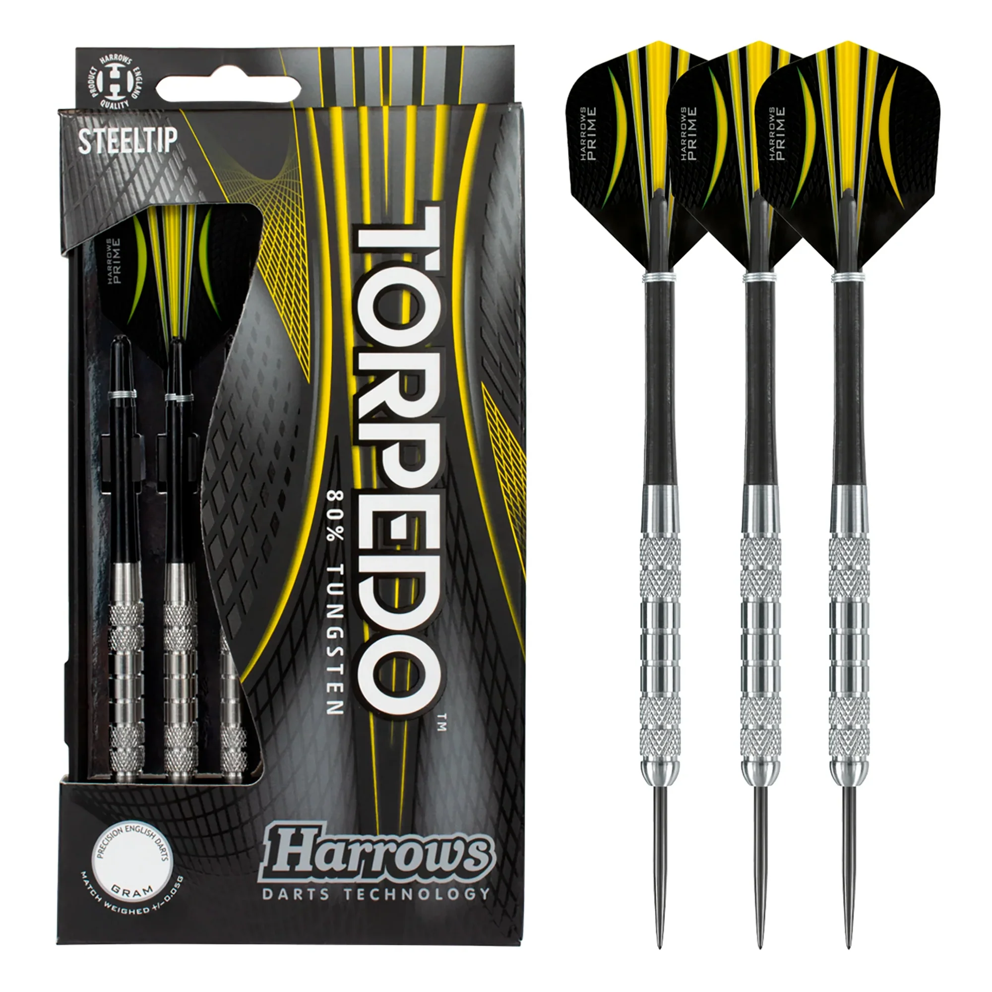Torpedo 80% Tungsten Darts (Twin Knurl) - Steel Tip Darts