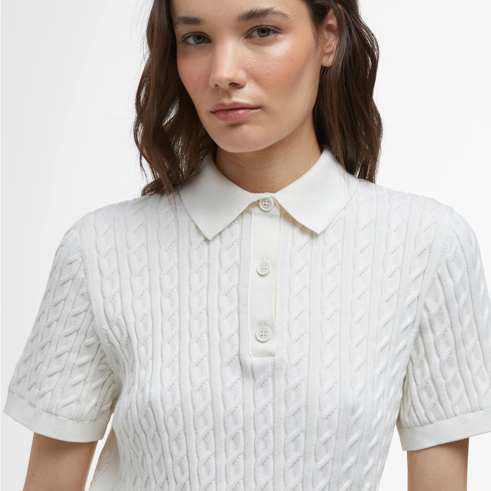 Hartland Knitted Polo Jumper Womens - Image 4