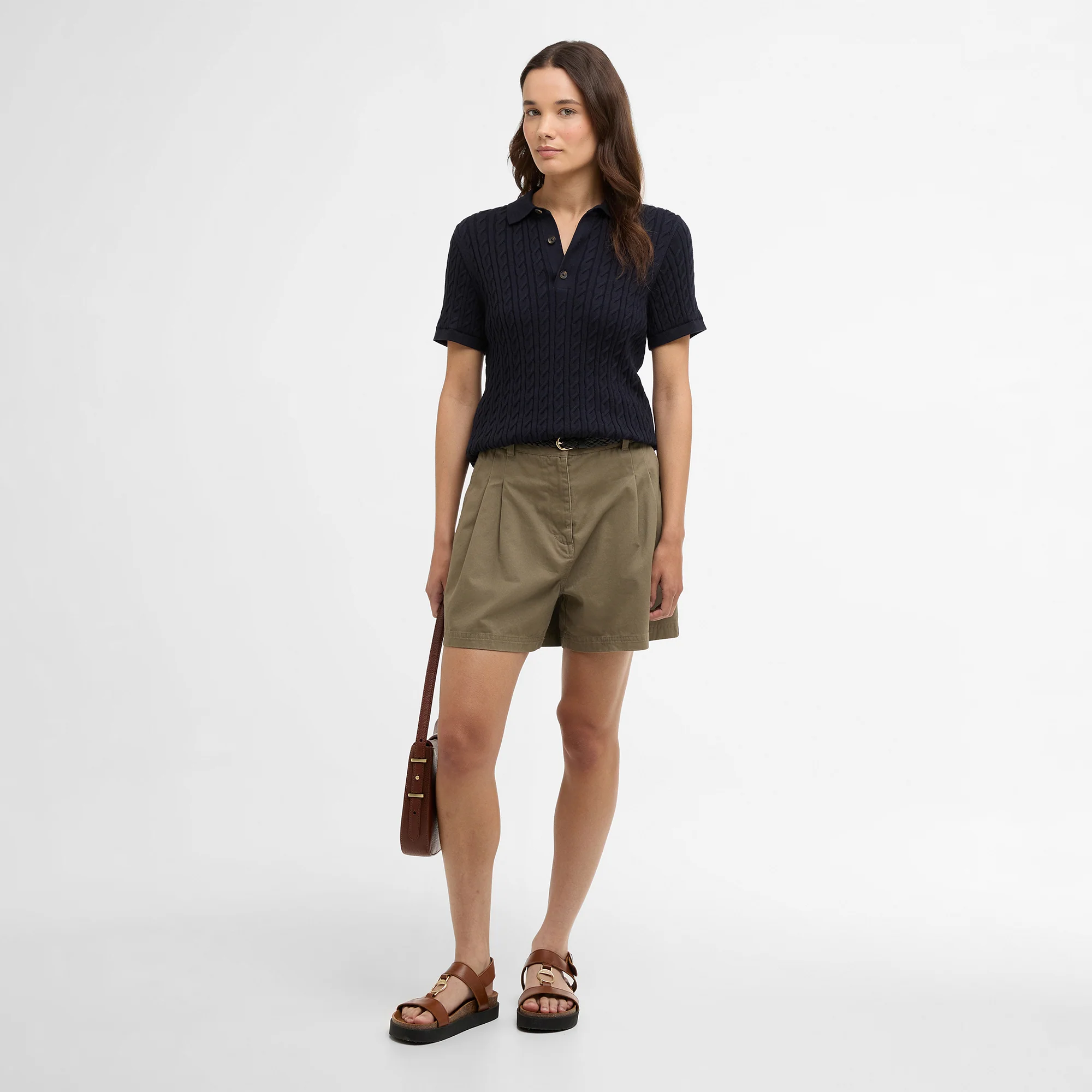 Hartland Knitted Polo Shirt Womens - Image 3
