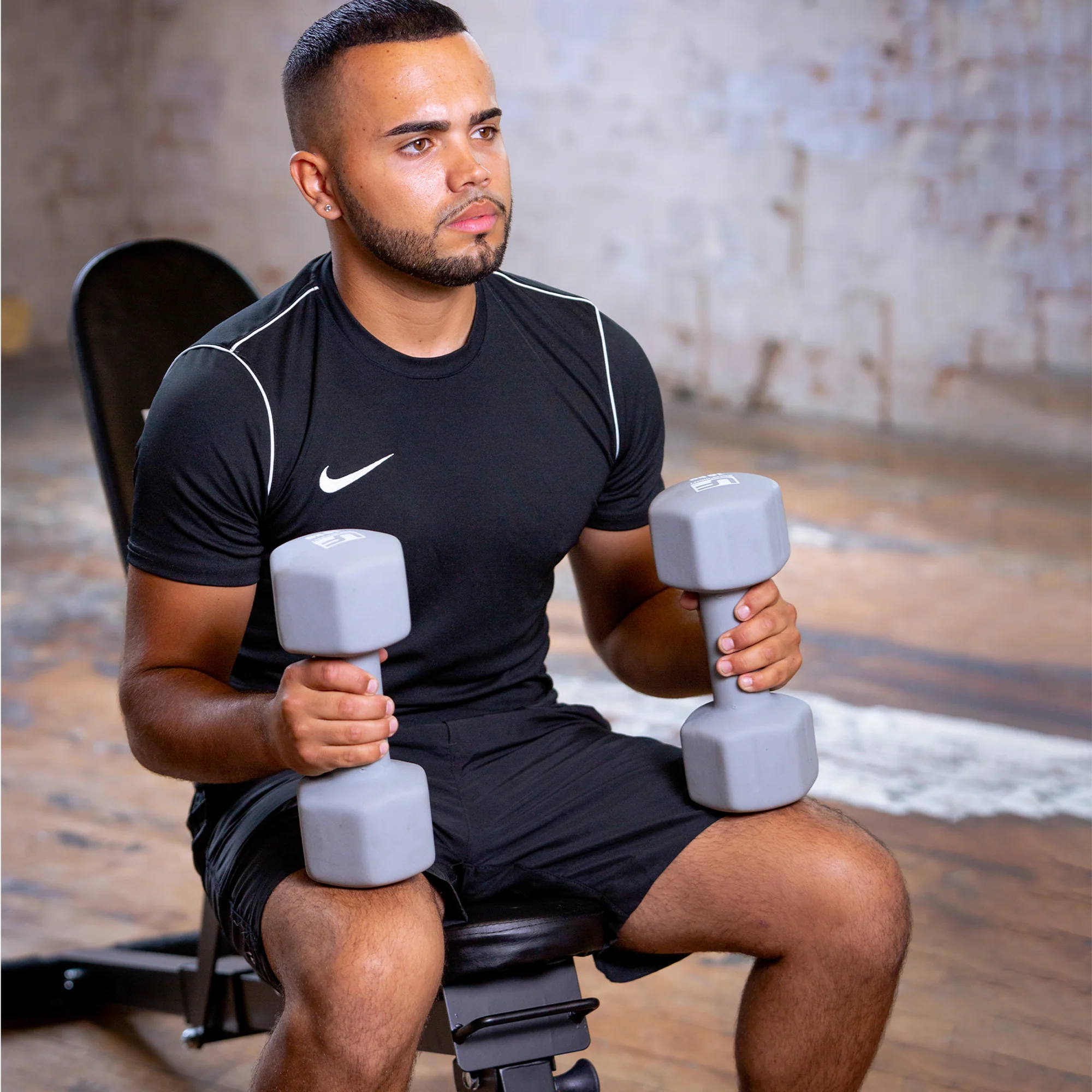 Hex Dumbbells Neoprene Covered (2 x 10Kg) - Image 3