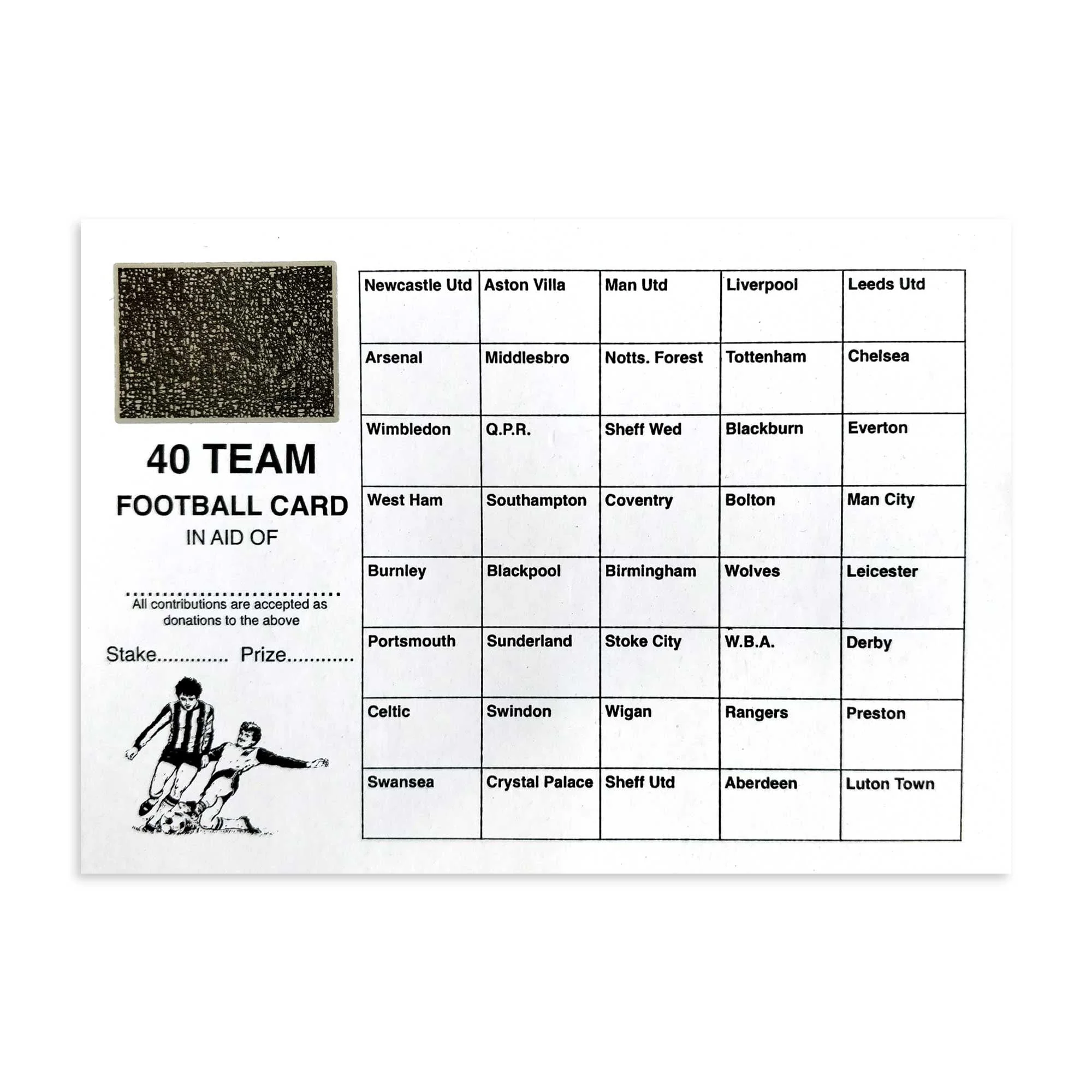 Hidden Team Cards (40 Team)