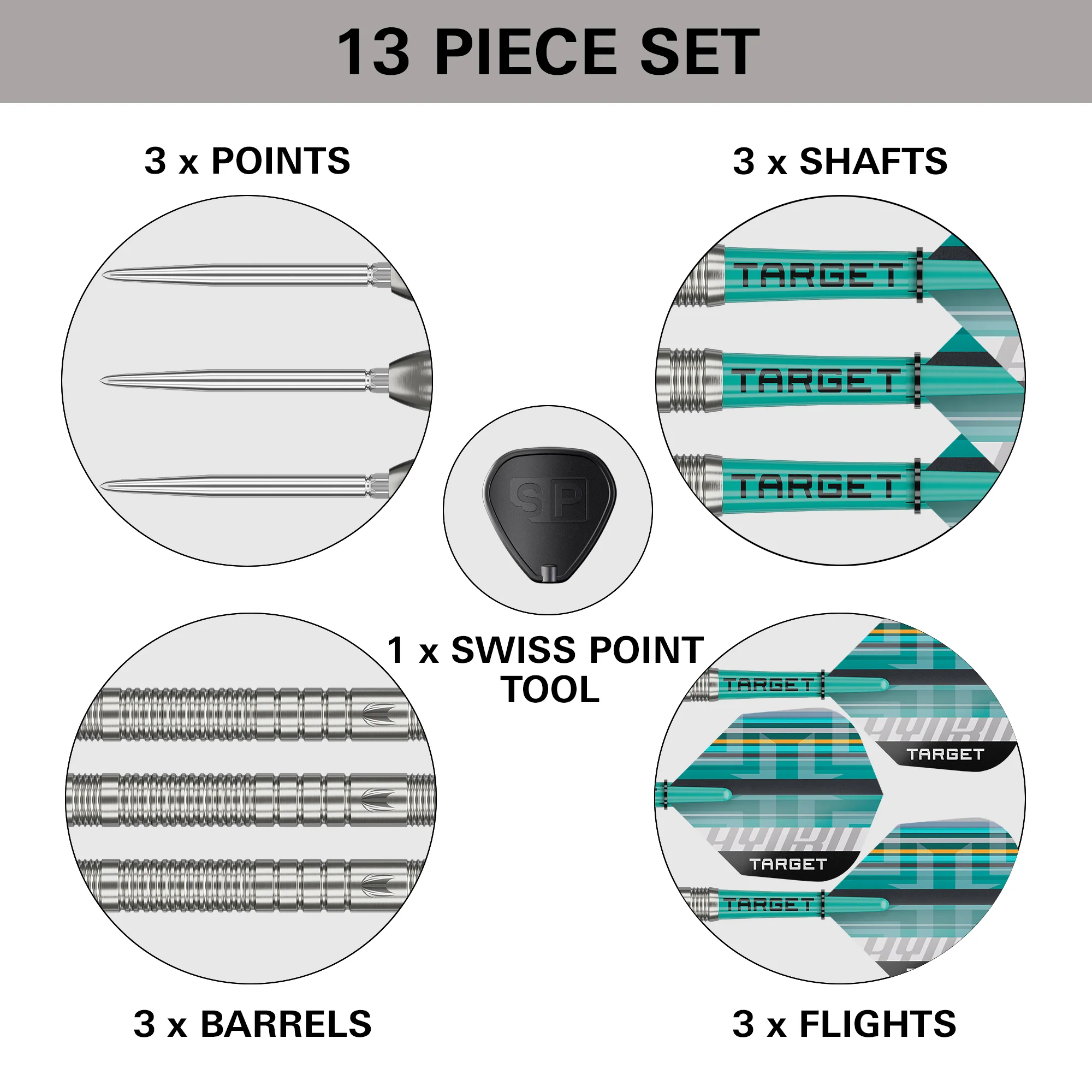 Hydro 03 90% Tungsten - Swiss Point Steel Tip Darts - Image 3