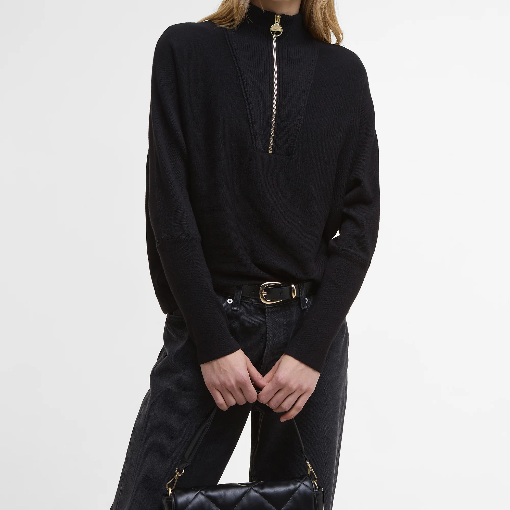 Lola Half-Zipped Knitted Jumper Womens - Image 3
