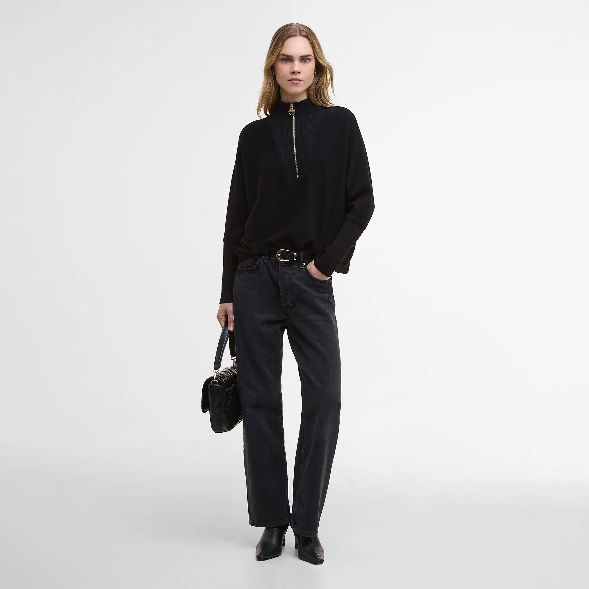 Lola Half-Zipped Knitted Jumper Womens - Image 4