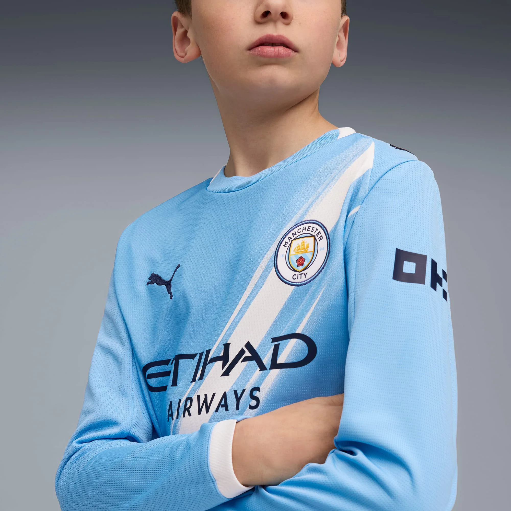 Man City 25/26 Home L/S Football Shirt Jnr - Image 4
