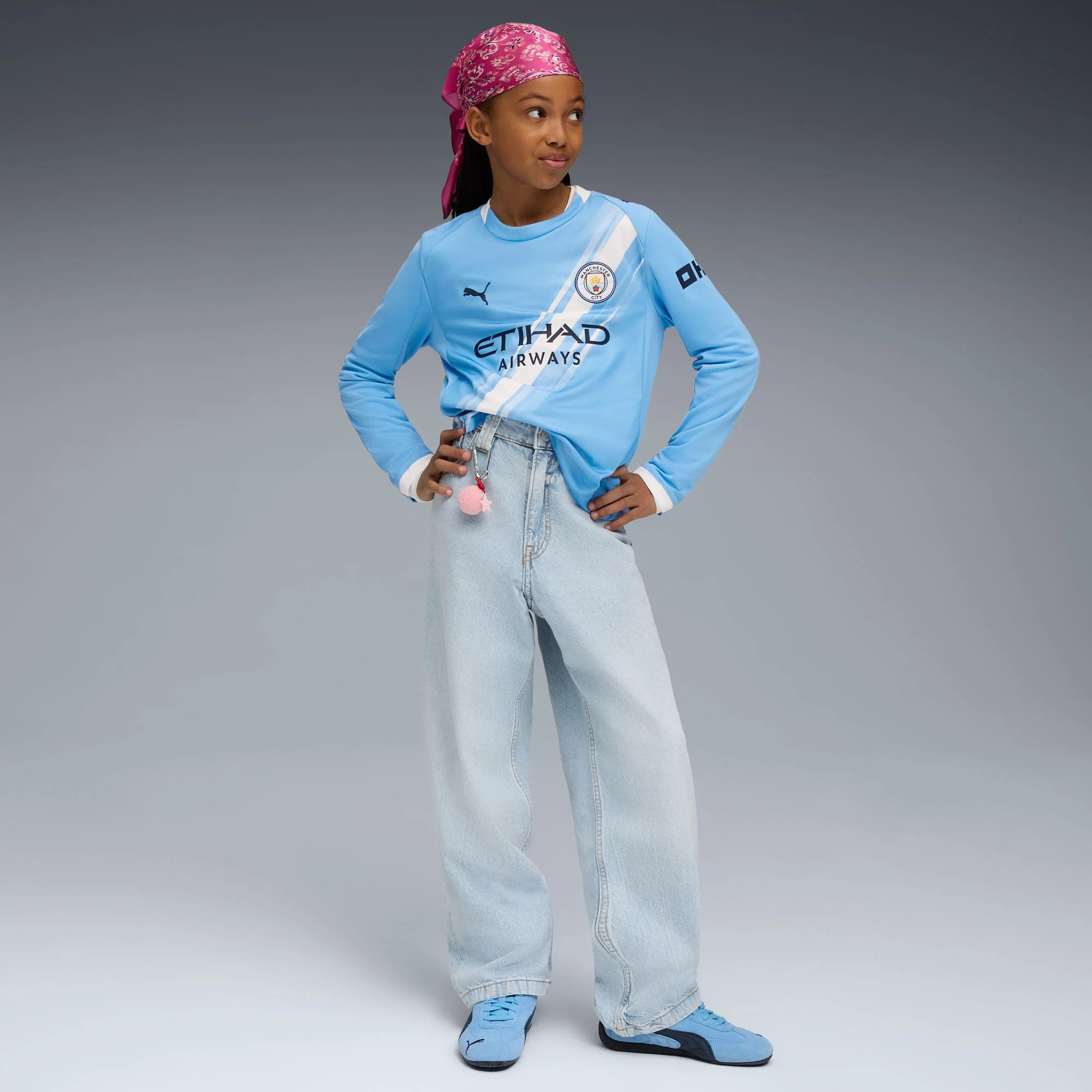 Man City 25/26 Home L/S Football Shirt Jnr - Image 7
