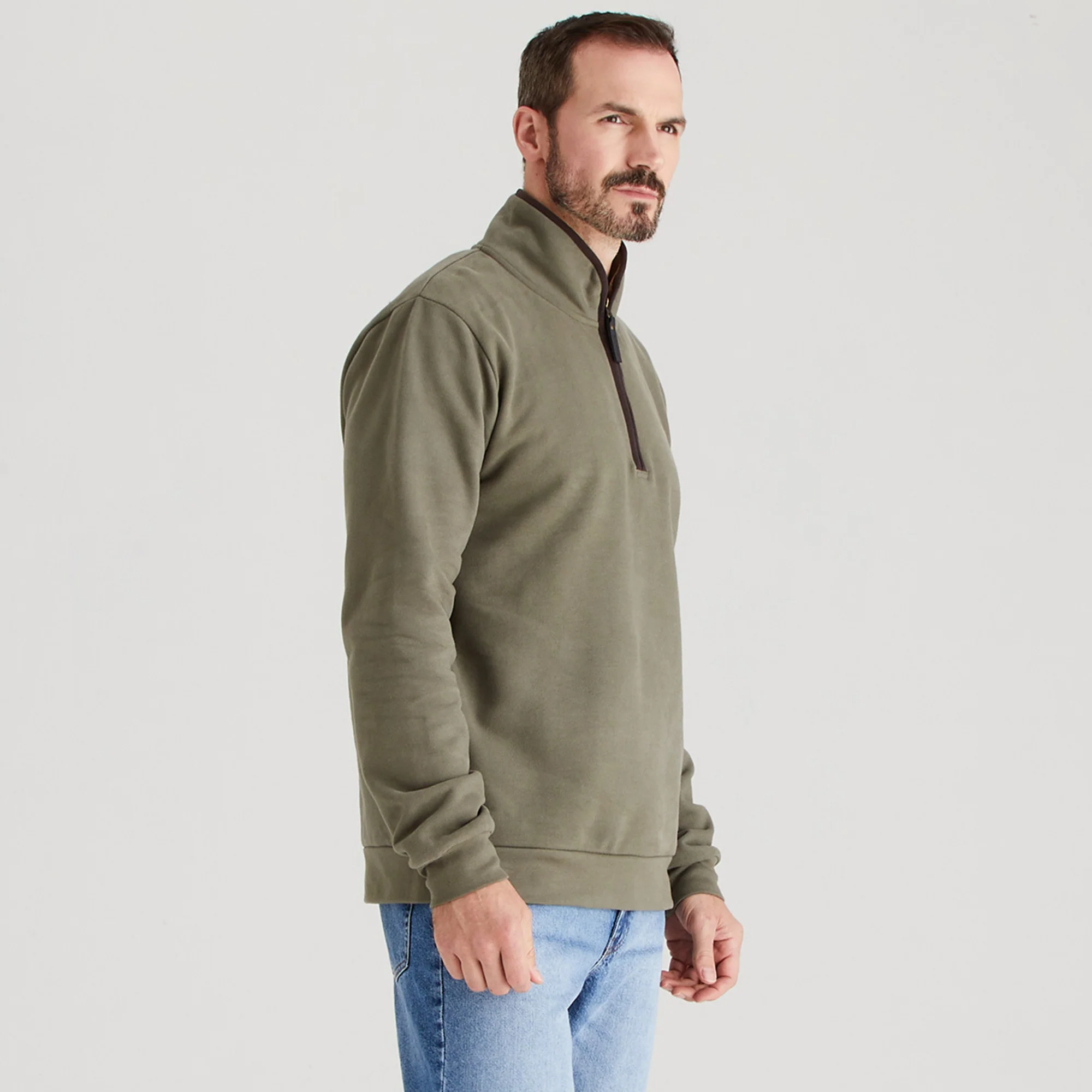 Men's Brancaster 1/4 Zip Top - Image 2