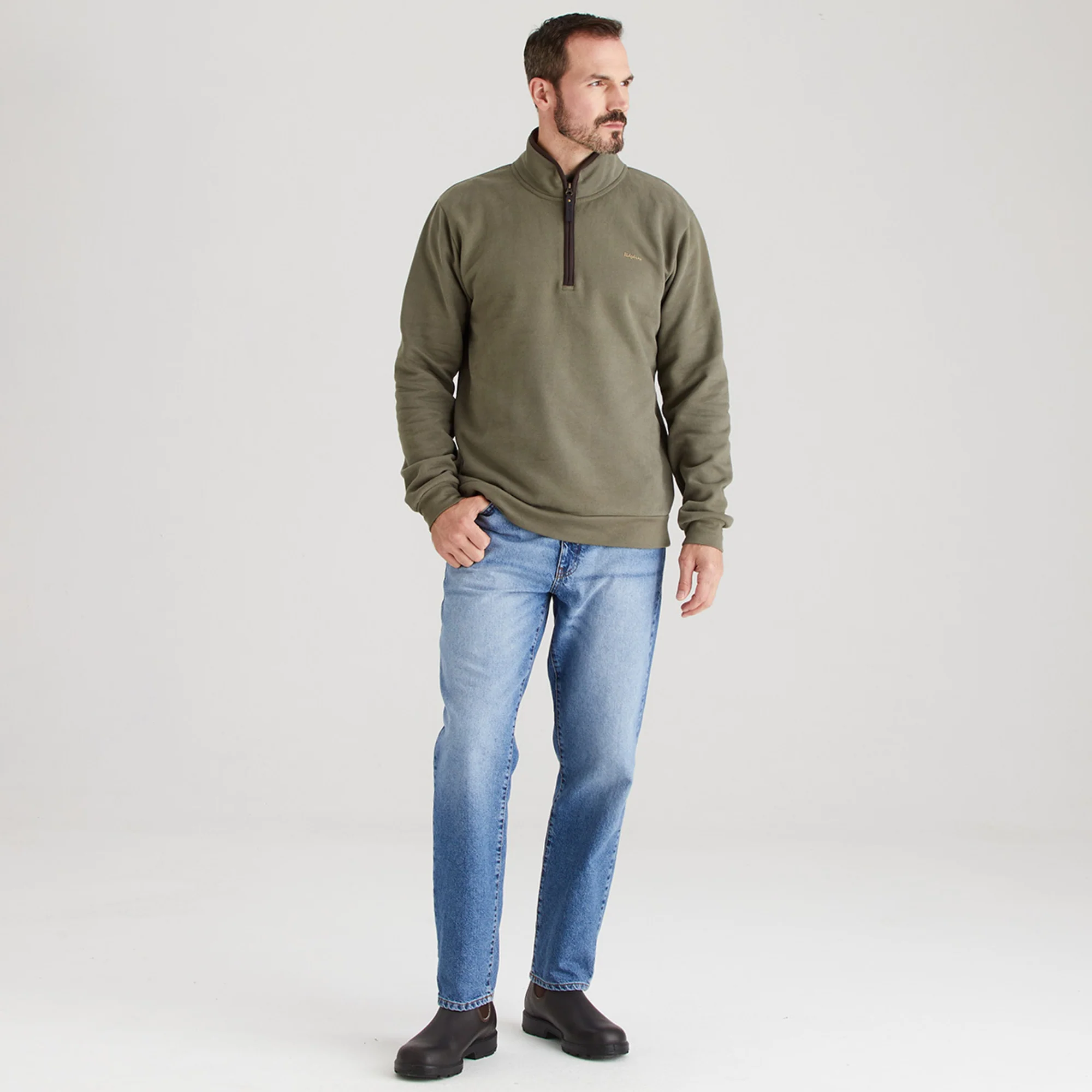 Men's Brancaster 1/4 Zip Top - Image 4