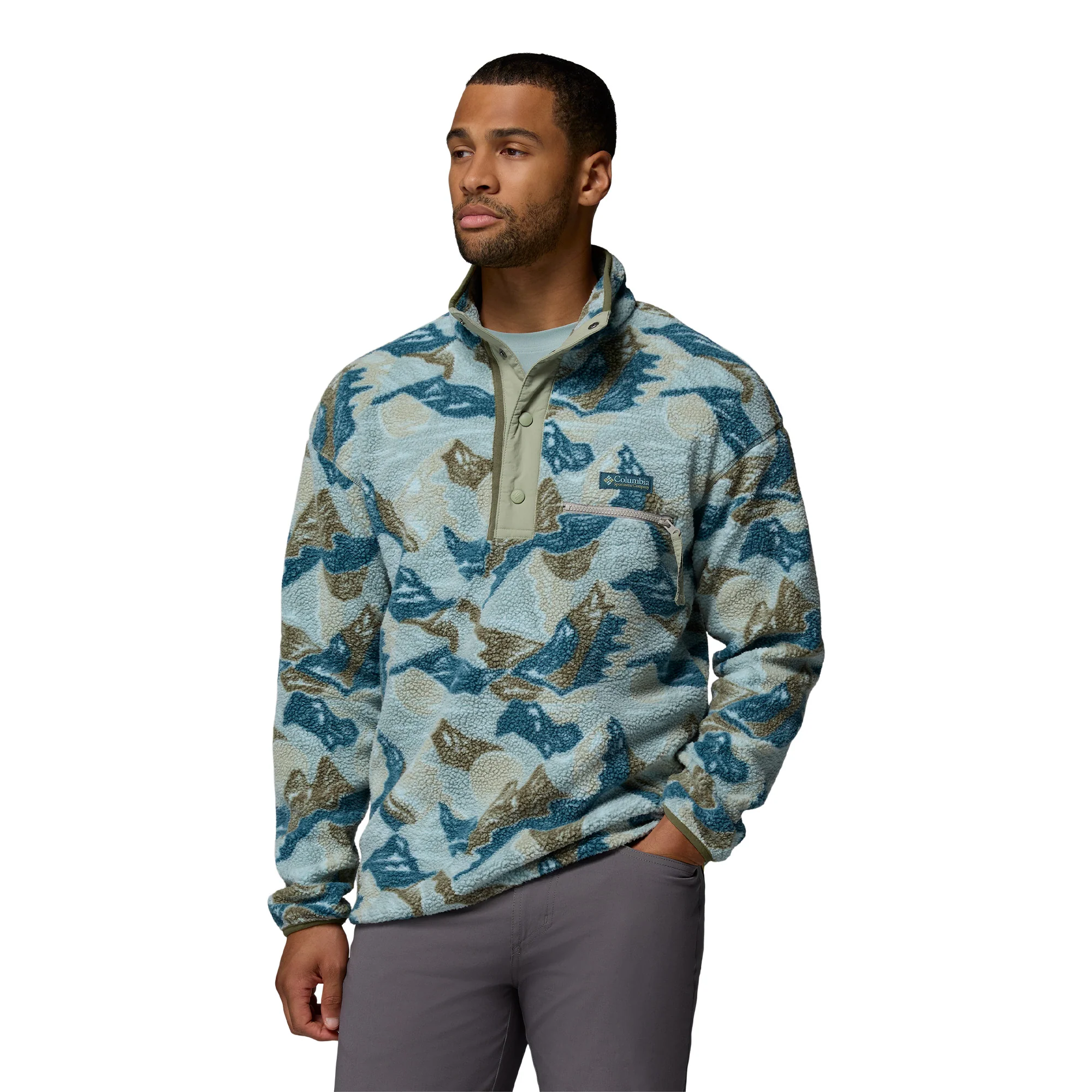 Men's Helvetia II Printed Half-Snap Fleece - Image 5