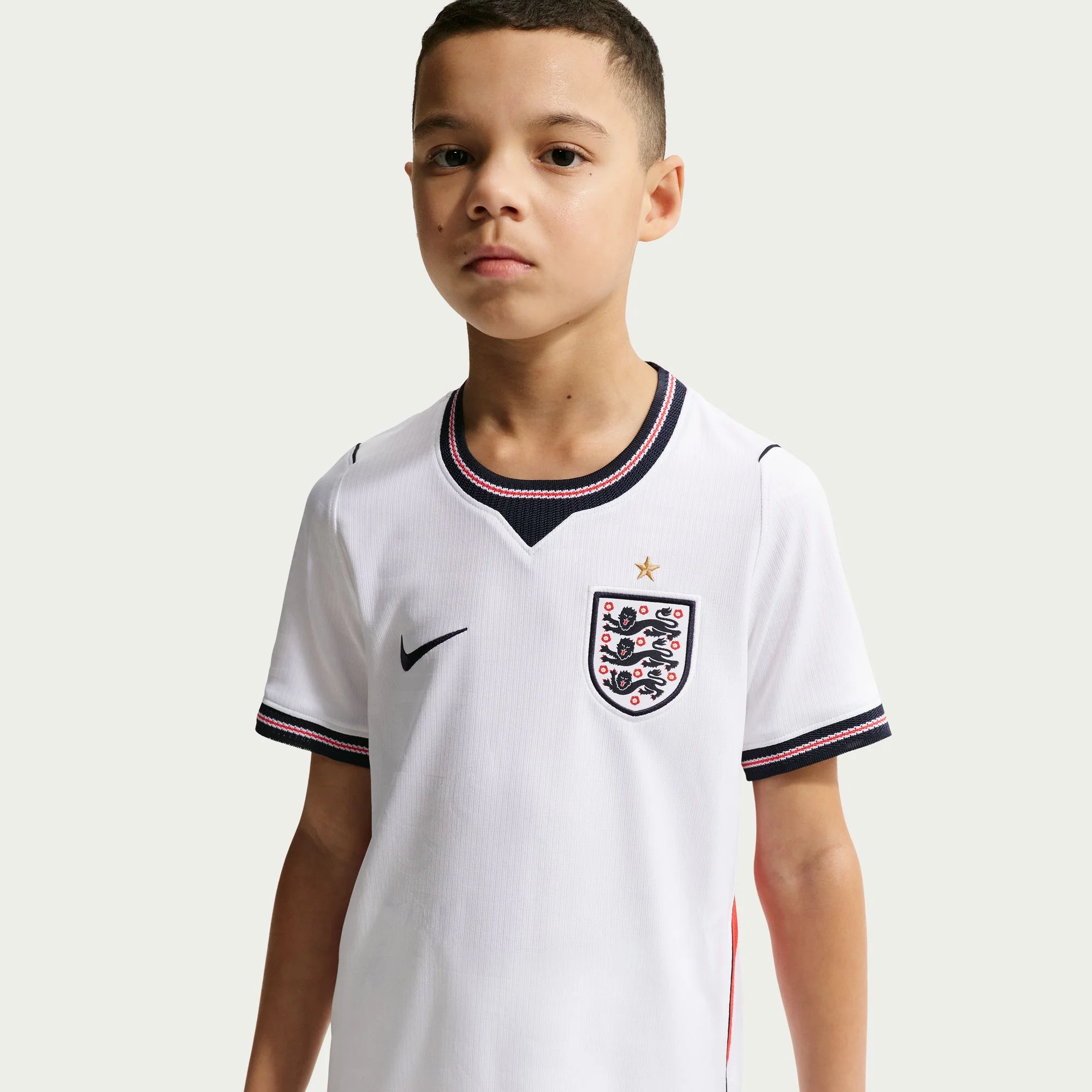 England 26 Home Football Shirt Jnr - Image 4