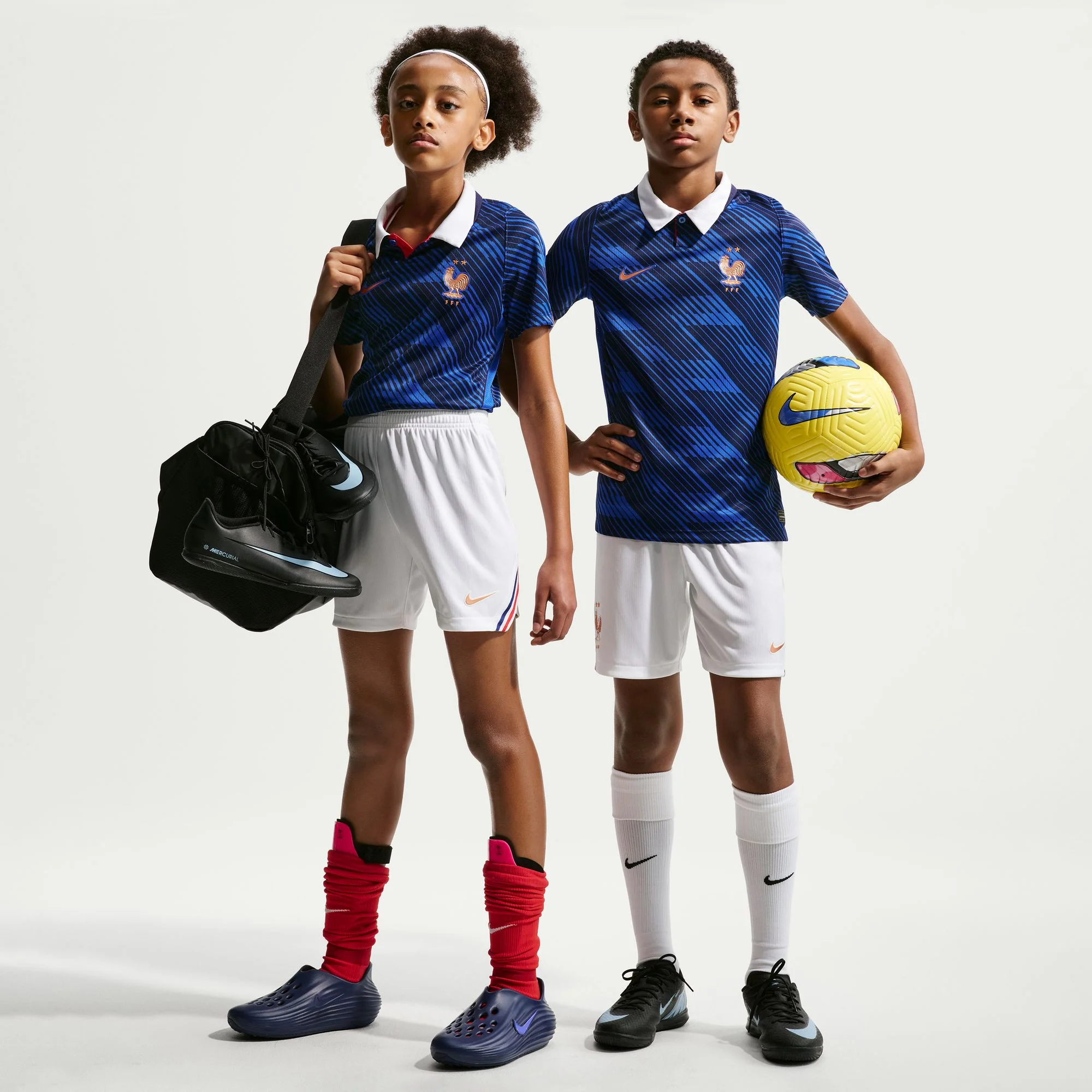 France 26 Home Football Shorts Jnr - Image 4