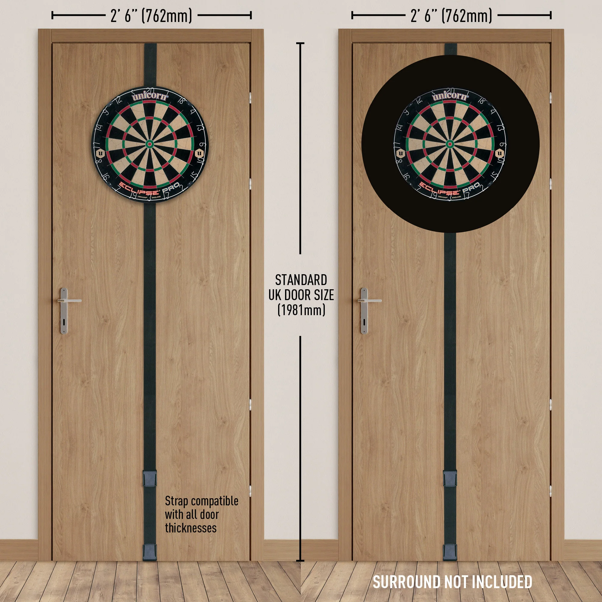 On Tour - Portable Door Hanging System + (Dartboard & Oche) - Image 4