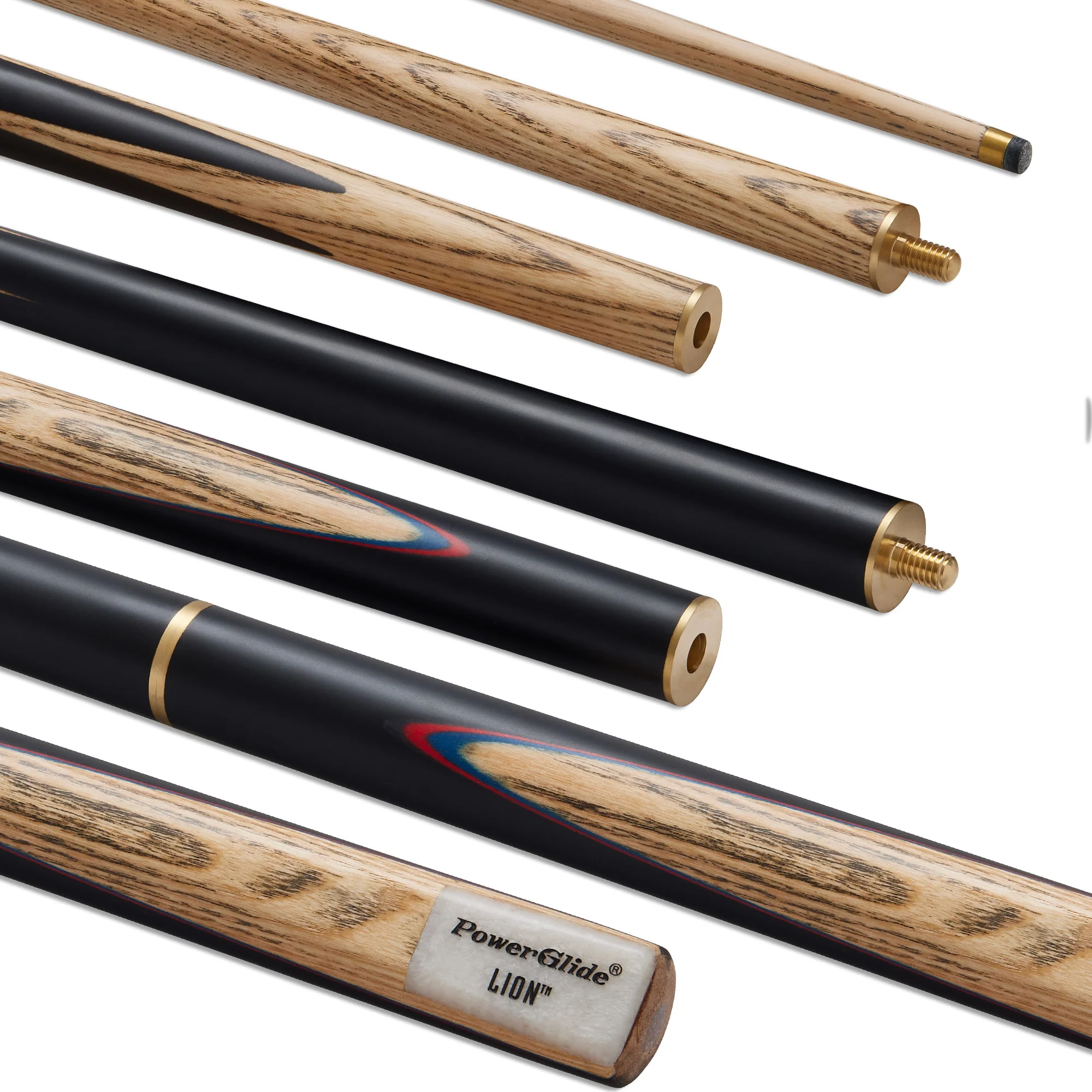 Lion English 57" 3 Piece Pool Cue (8.5mm Tip) - Image 2