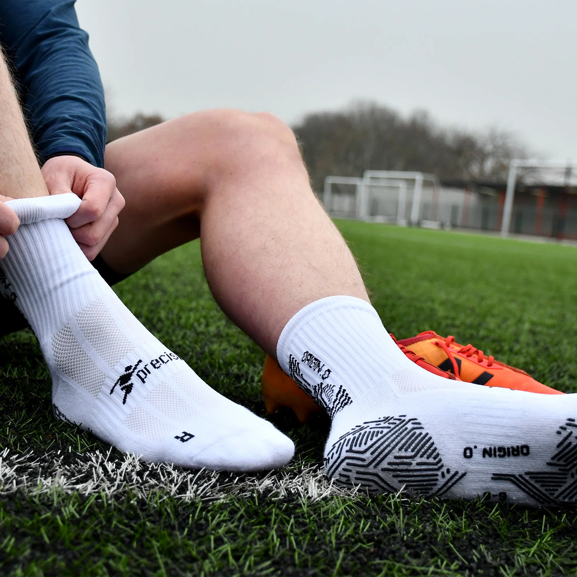 Origin.0 Grip Socks (White) - Image 5