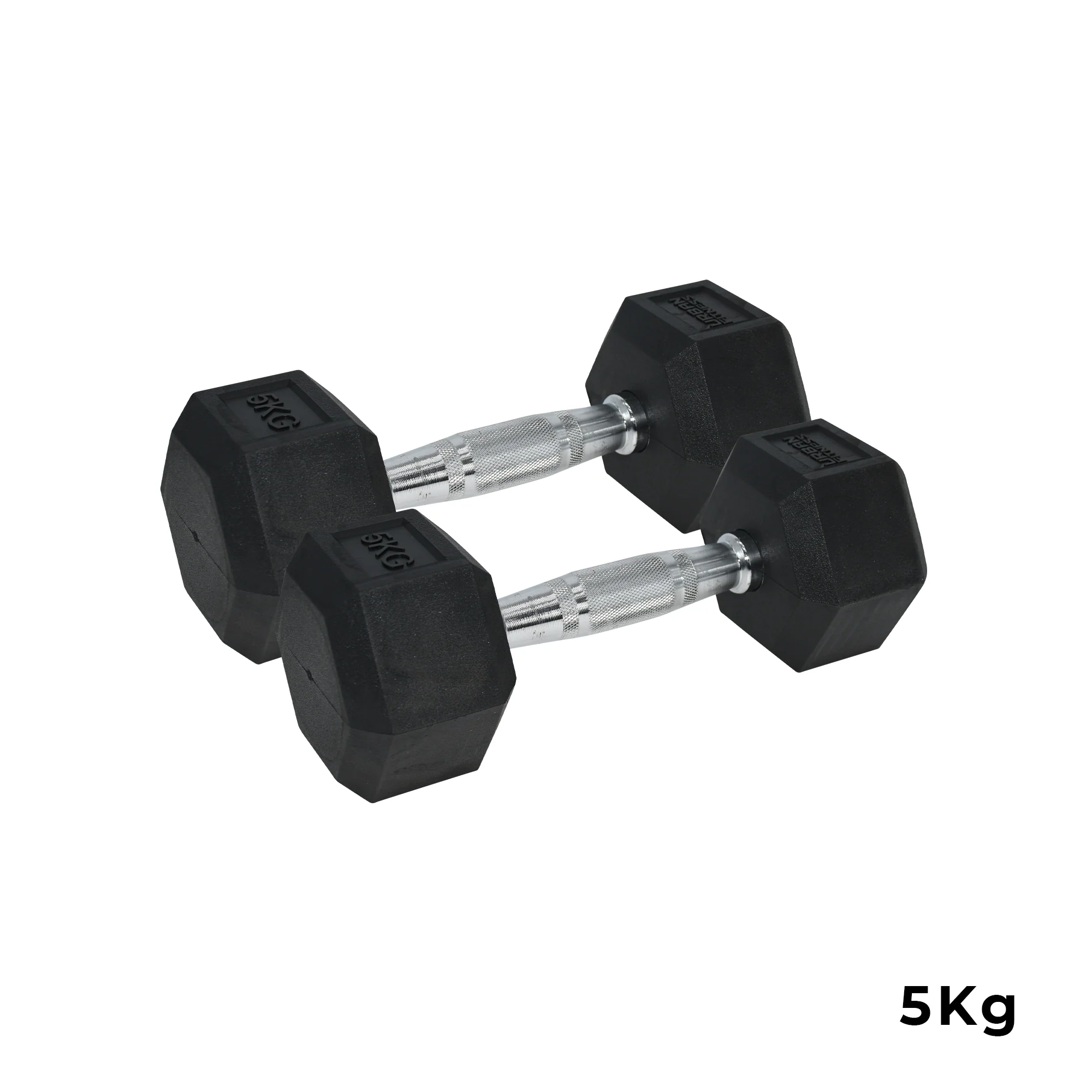 Pro Hex Dumbbells Rubber Coated (Pair) - Image 3