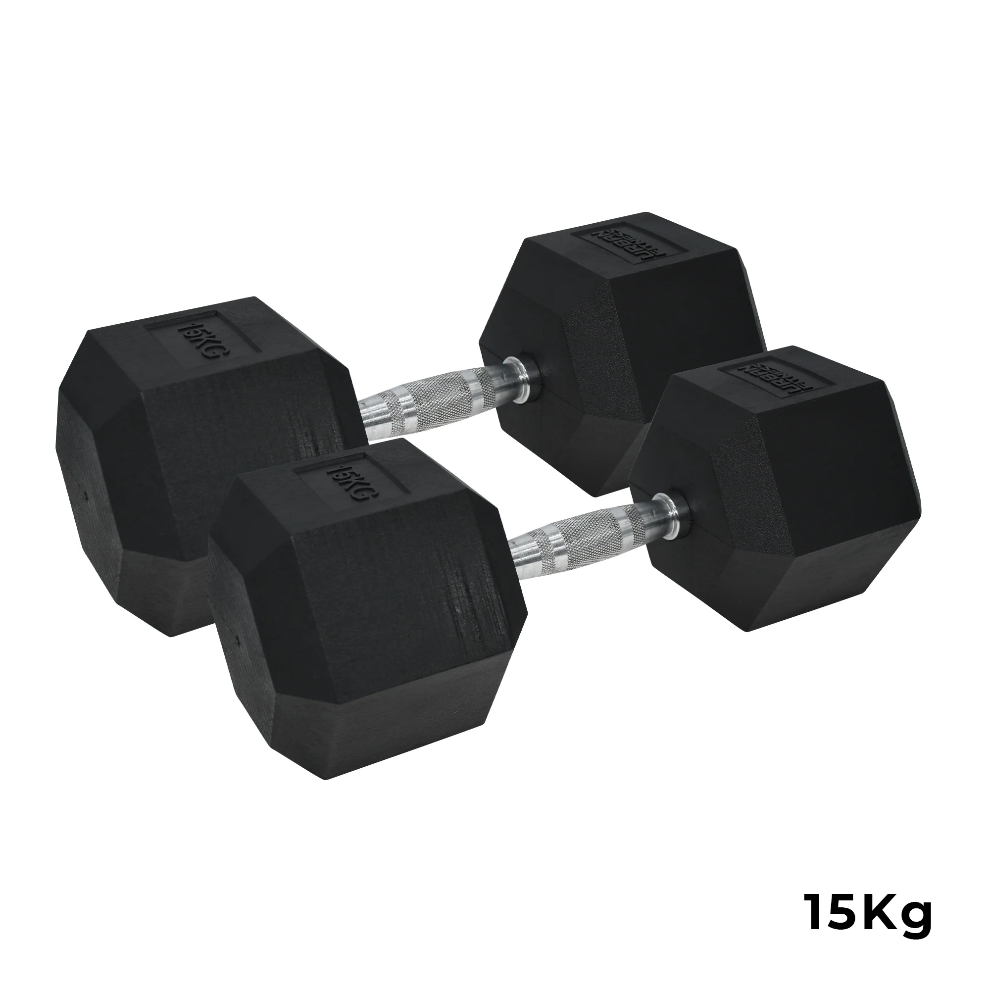 Pro Hex Dumbbells Rubber Coated (Pair) - Image 7