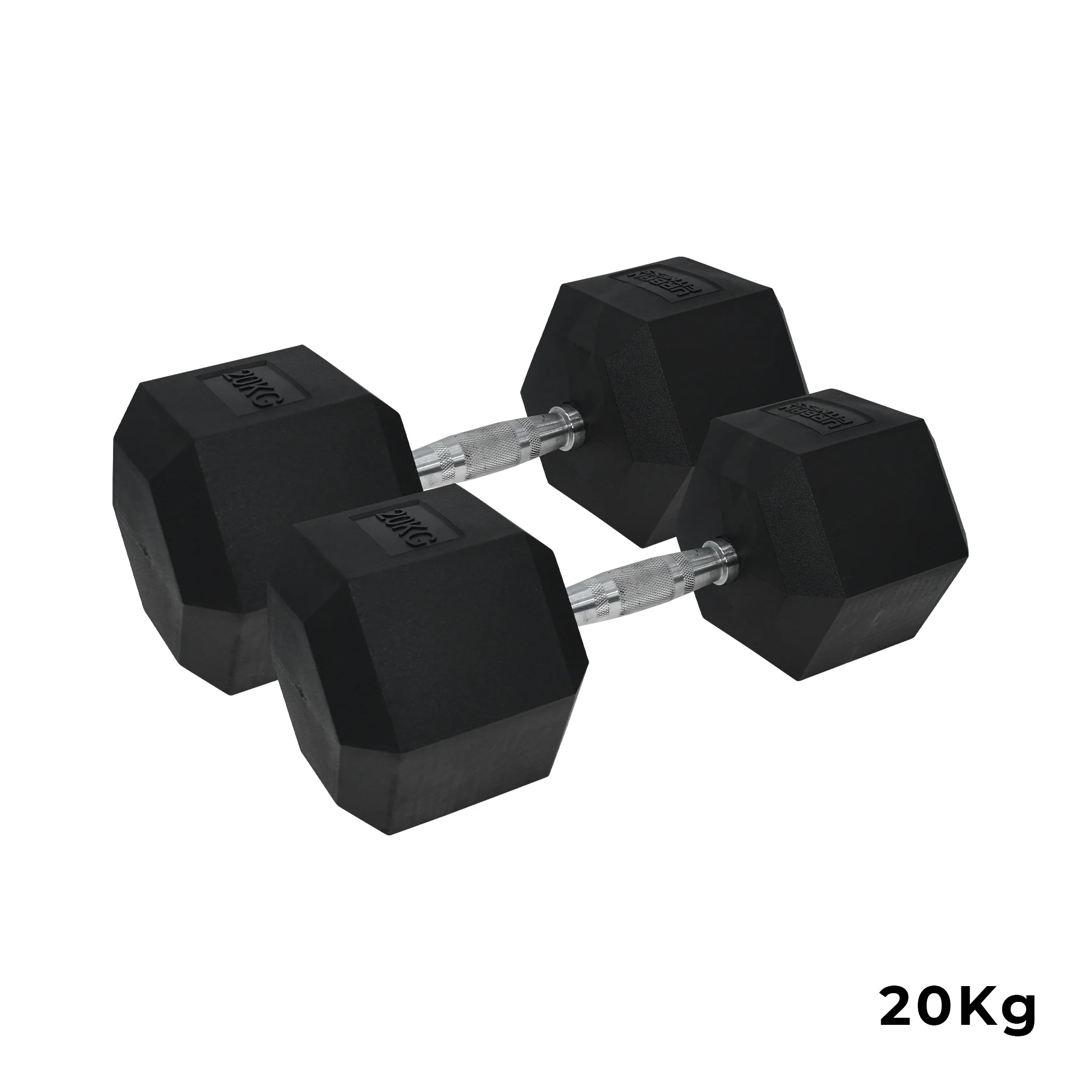 Pro Hex Dumbbells Rubber Coated (Pair) - Image 8