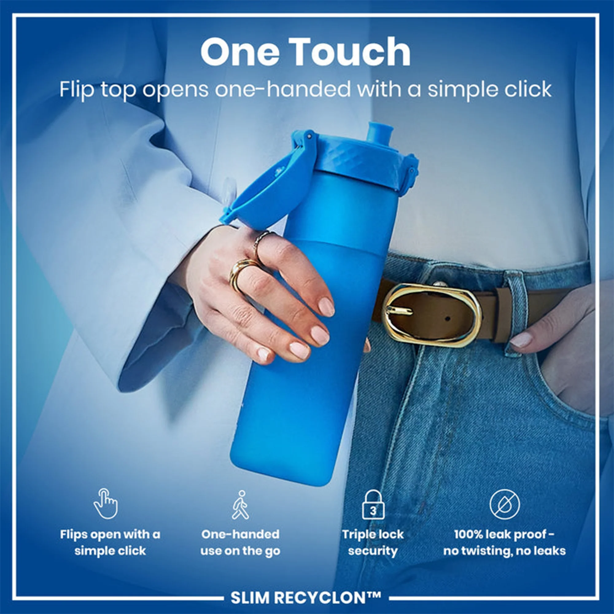 Recyclon Water Bottle with Straw (500ml) - Image 3
