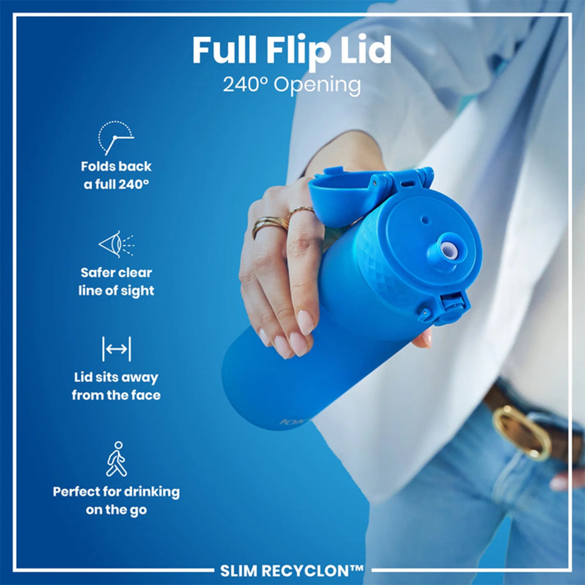 Recyclon Water Bottle with Straw (500ml) - Image 5