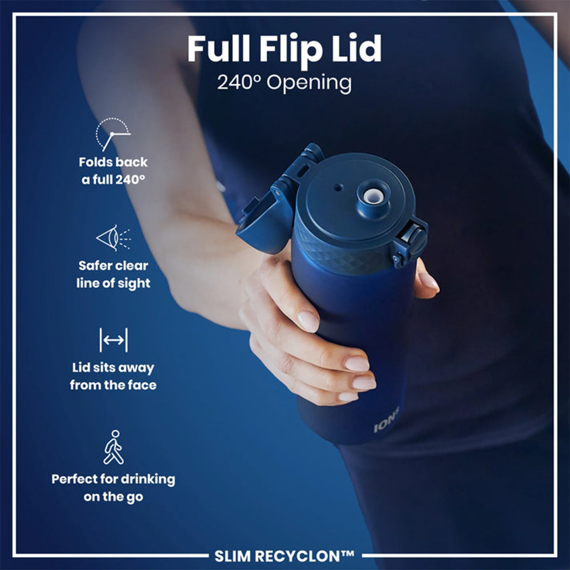 Recyclon Water Bottle with Straw (500ml) - Image 7