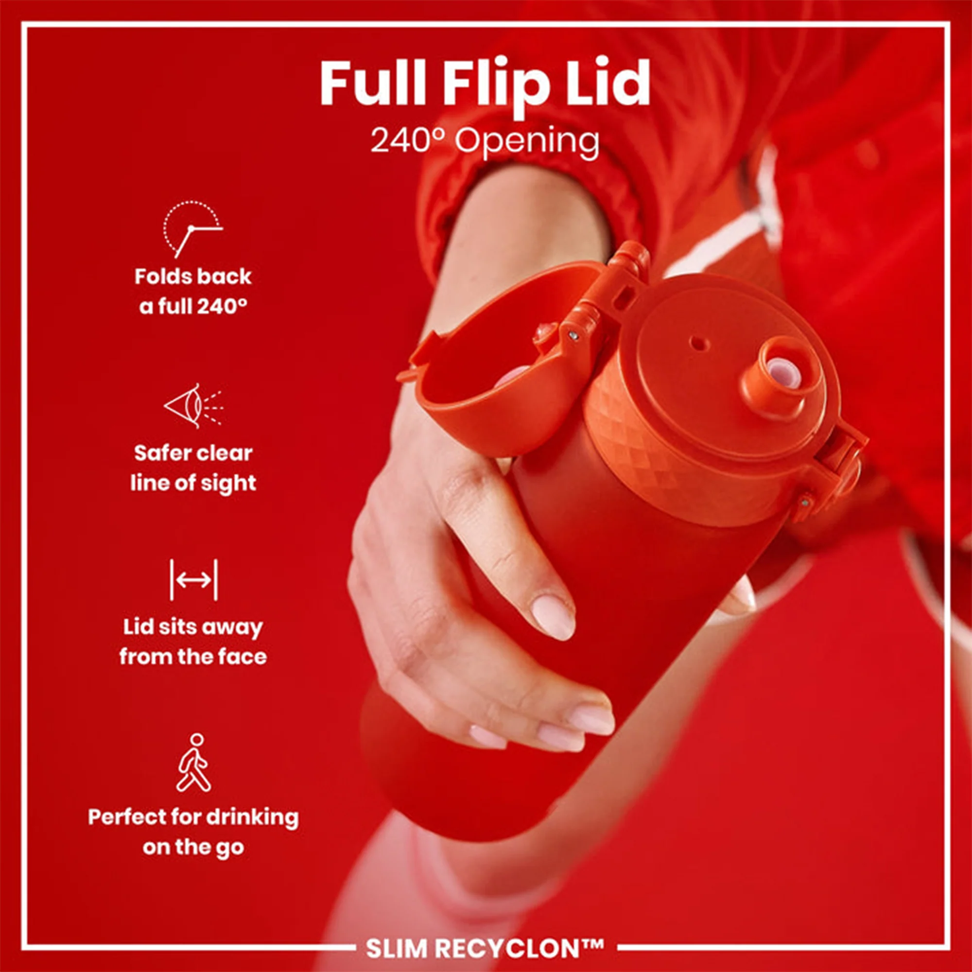 Recyclon Water Bottle with Straw (500ml) - Image 5