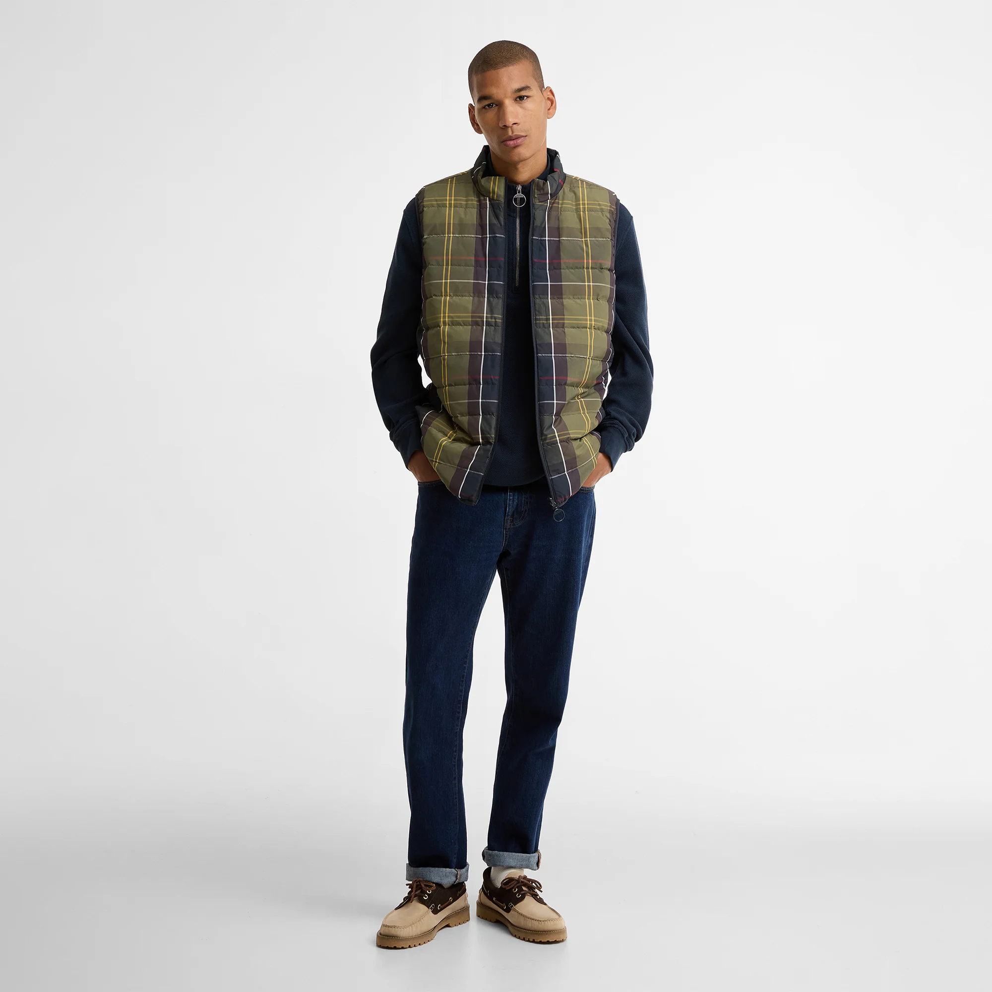 Reversible Tartan Puffer Gilet - Image 3