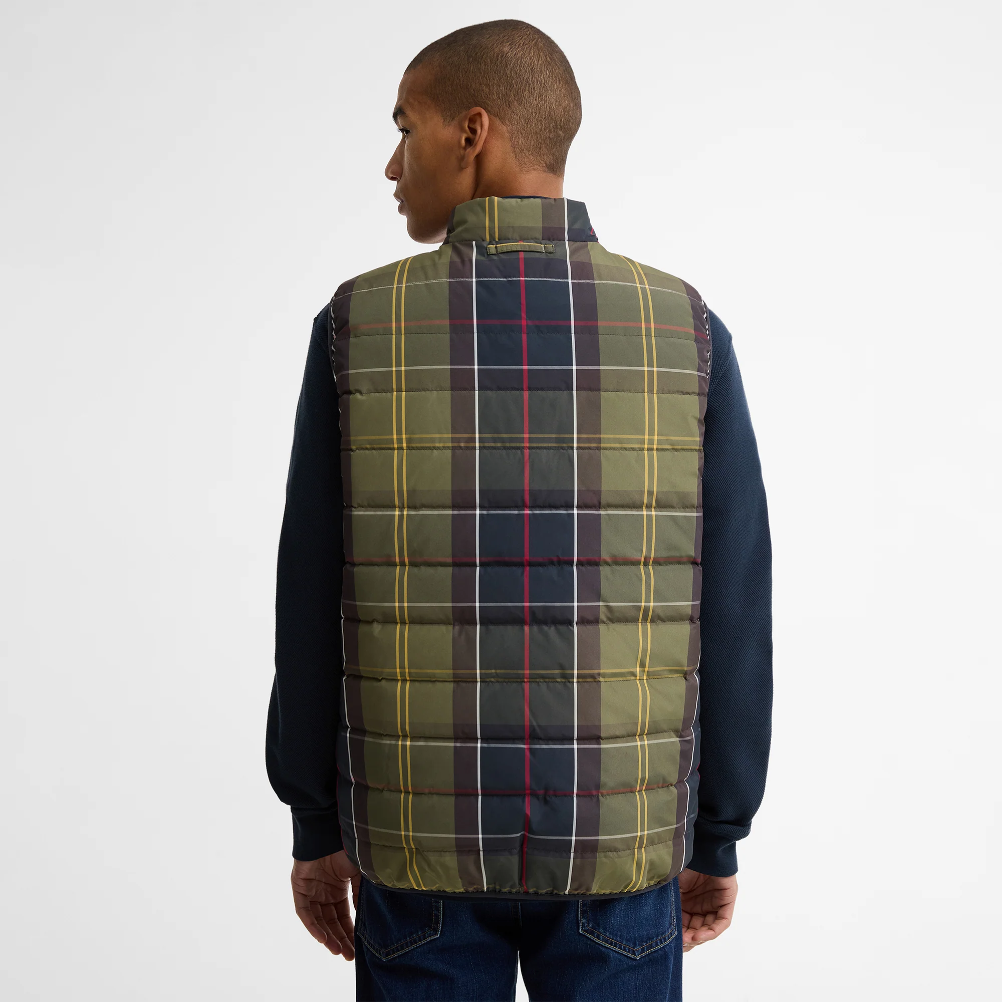 Reversible Tartan Puffer Gilet - Image 4