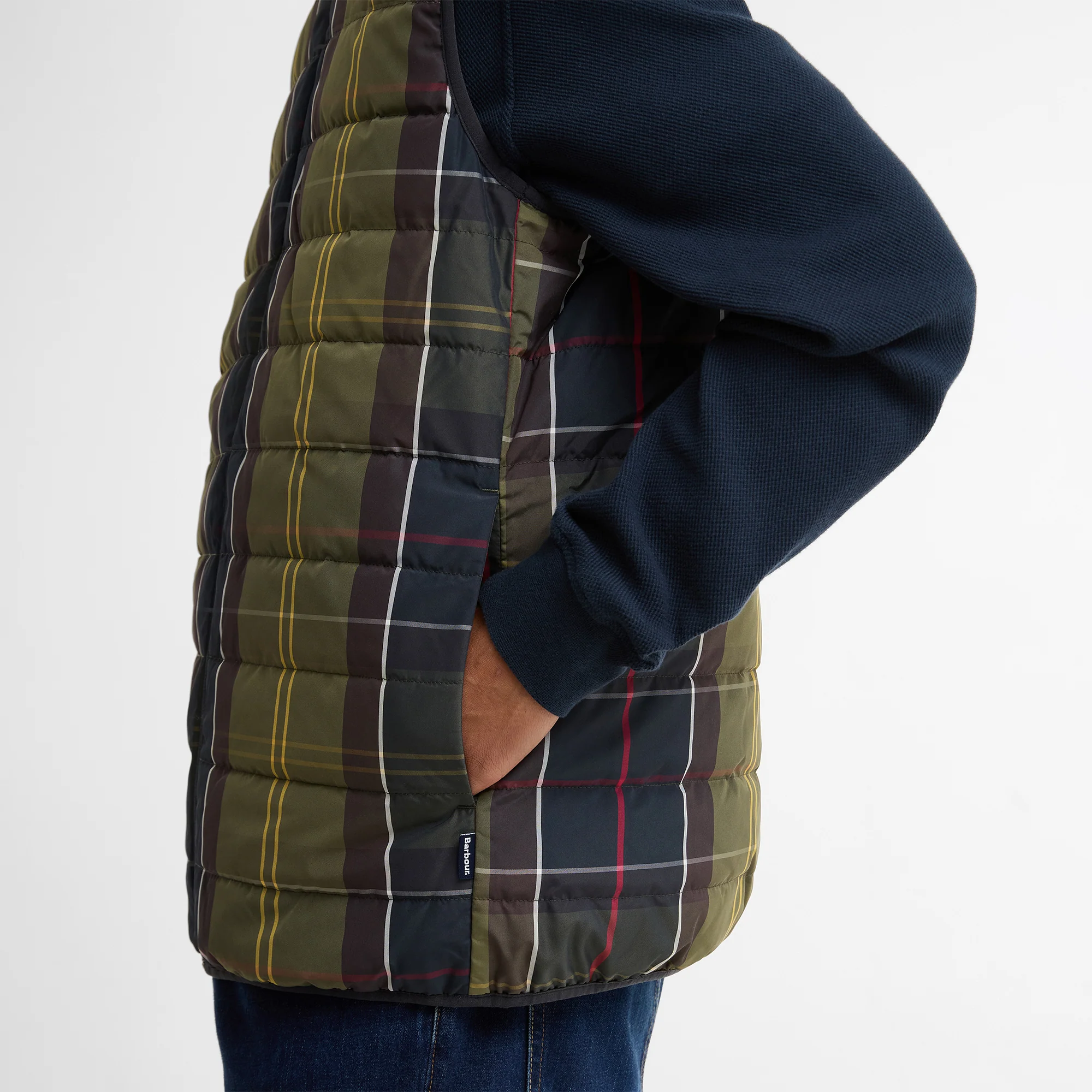 Reversible Tartan Puffer Gilet - Image 6